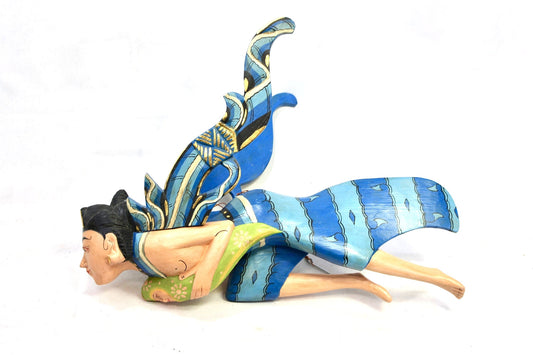 Flying Dewi Sri Fertility Goddess Mobile Spiritchaser Mother & Baby Balinese folk art