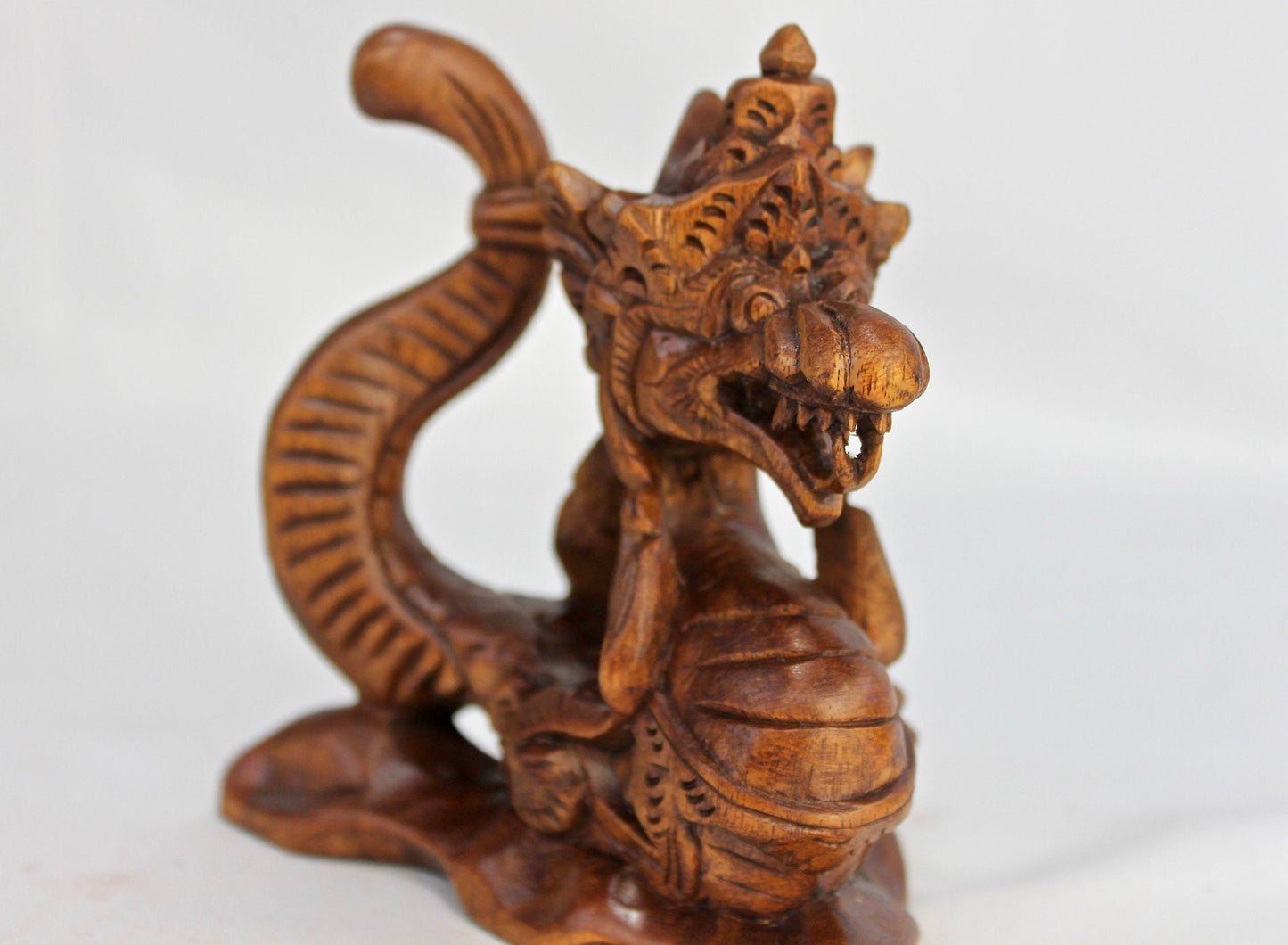 Balinese Miniature Balinese Naga Dragon Basuki Cosmic Naga Hand Carved wood carving Statue