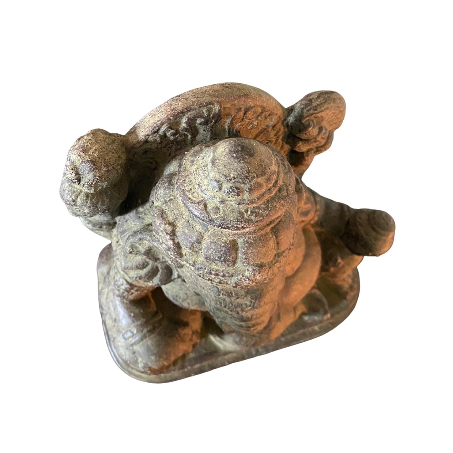 Reclining Ganesha Garden Statue: Cast Lava Stone Yard Sculpture, Balinese Art