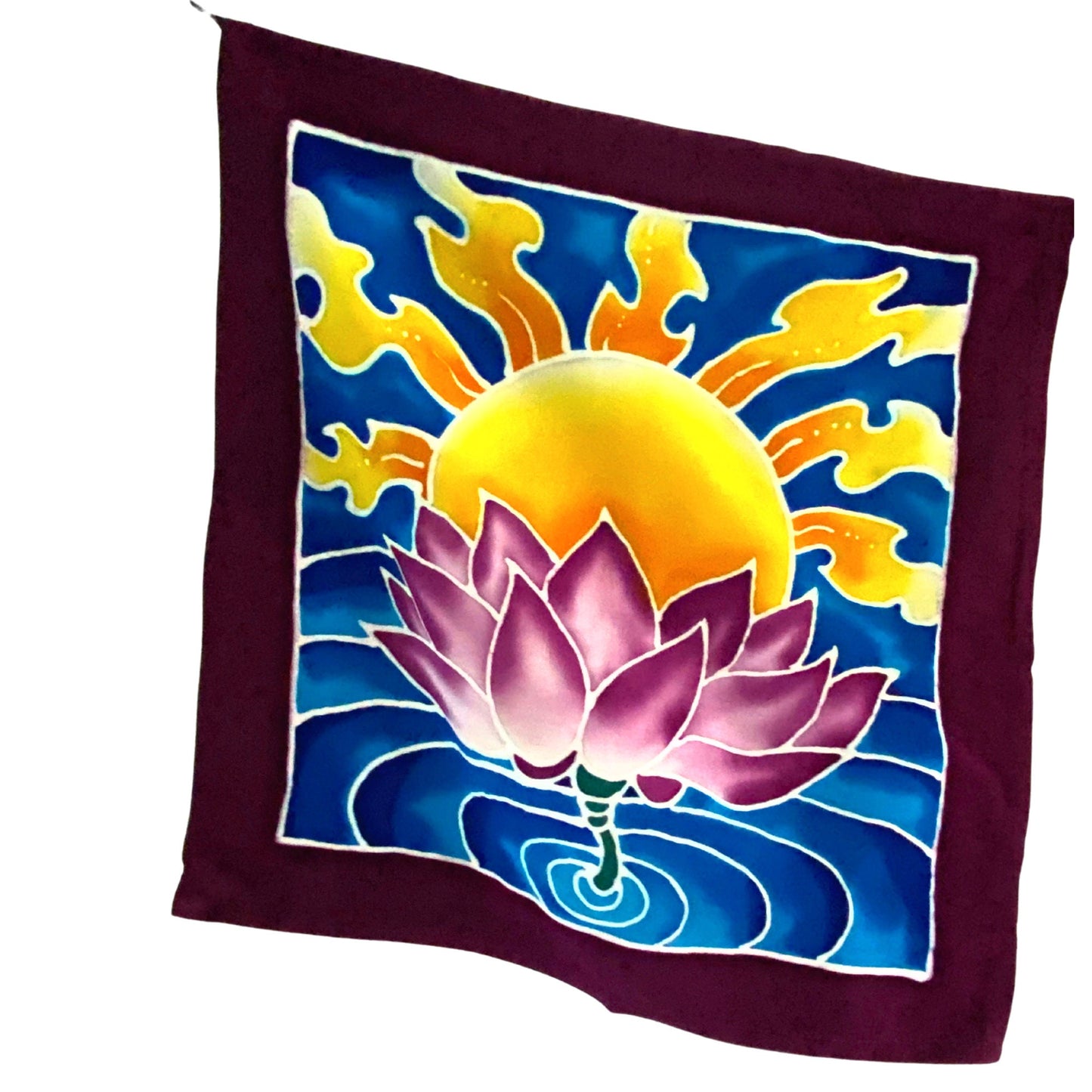 Gaia Mother Earth Goddess of Elements Prayer Flag Wall hanging Banner Bali Batik Art