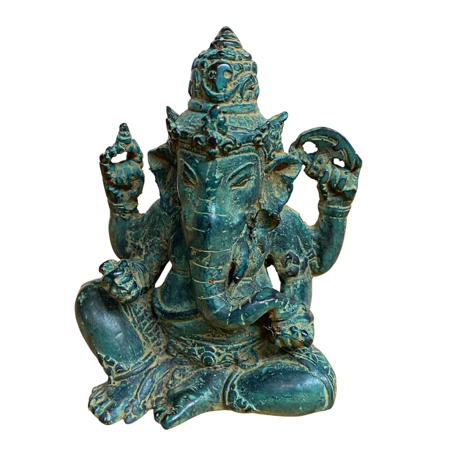 Ganapati Ganesha Murti Bronze Statue Elephant God Handmade lost wax cast sculpture Bali Art Indonesian