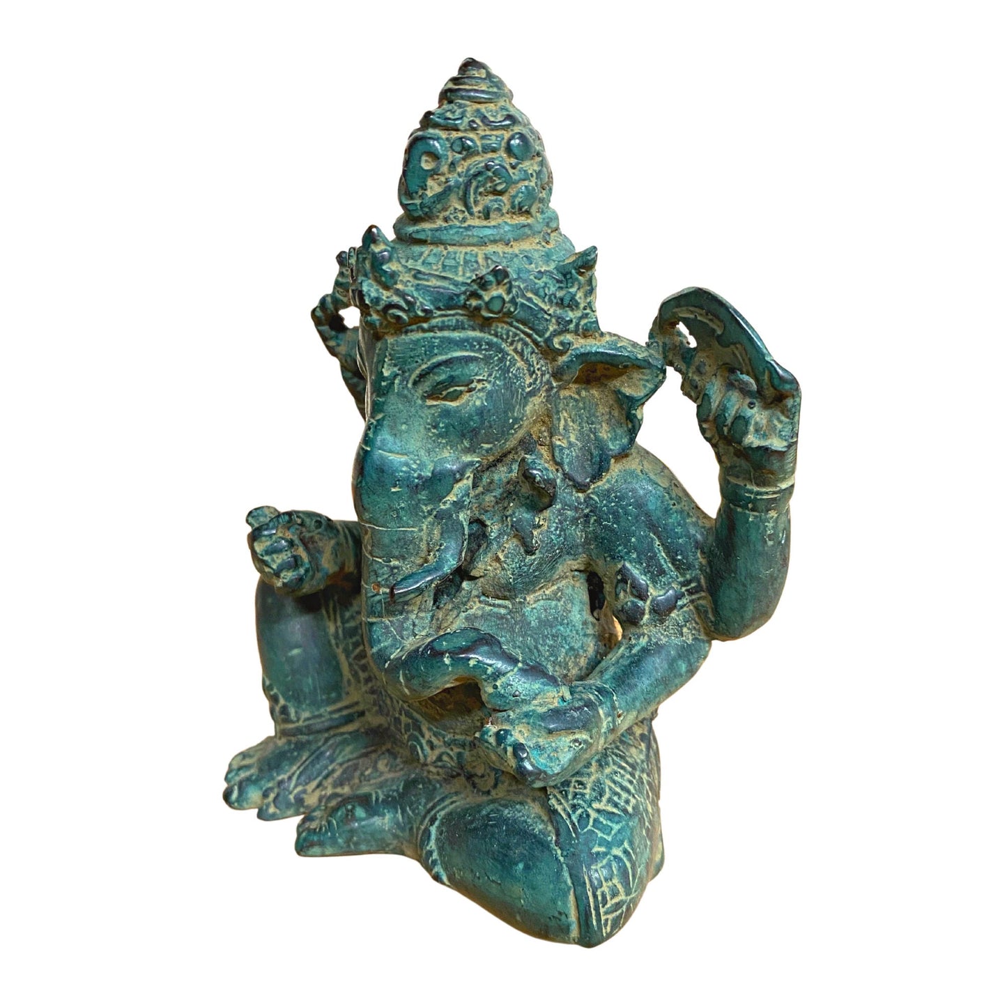 Ganapati Ganesha Murti Bronze Statue Elephant God Handmade lost wax cast sculpture Bali Art Indonesian