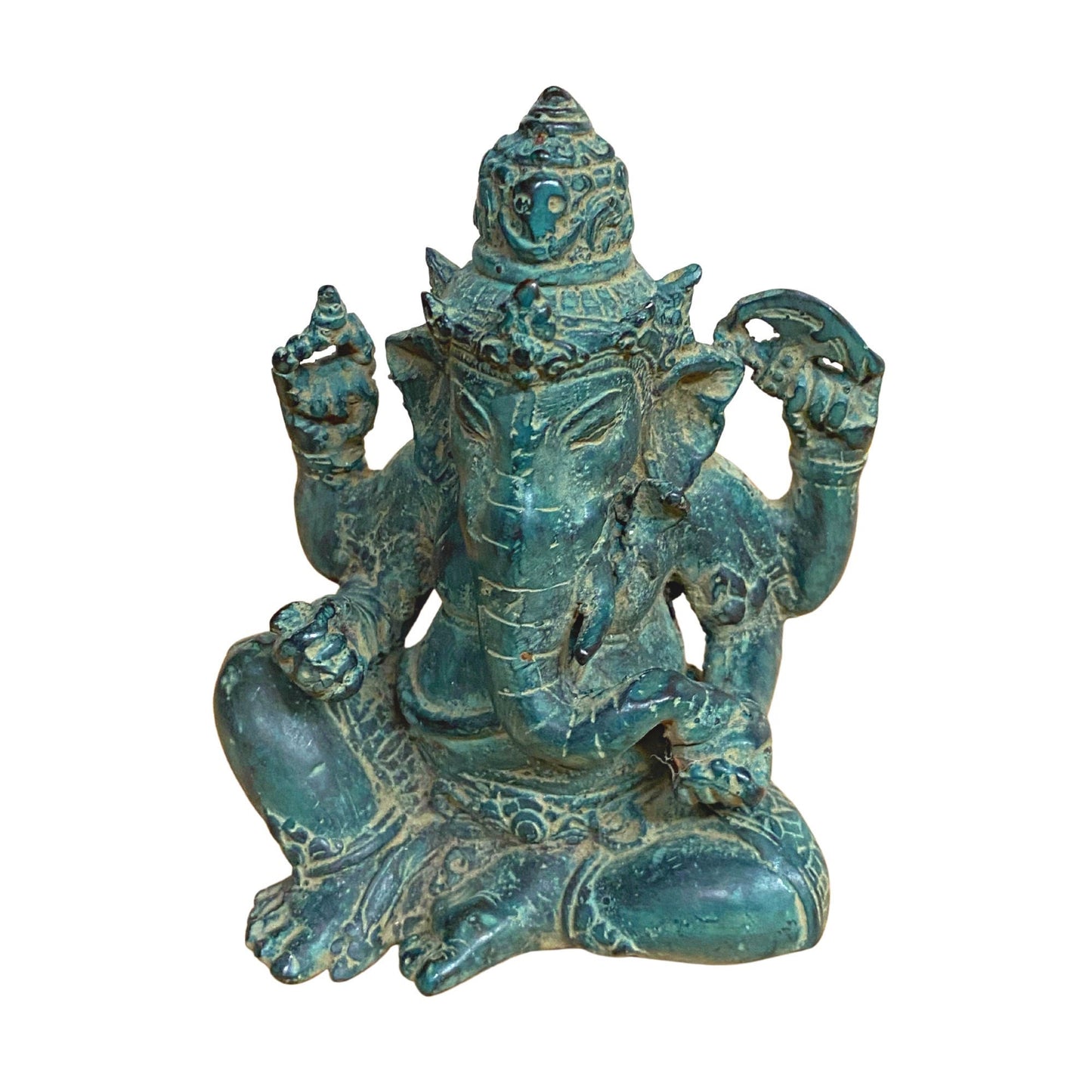 Ganapati Ganesha Murti Bronze Statue Elephant God Handmade lost wax cast sculpture Bali Art Indonesian
