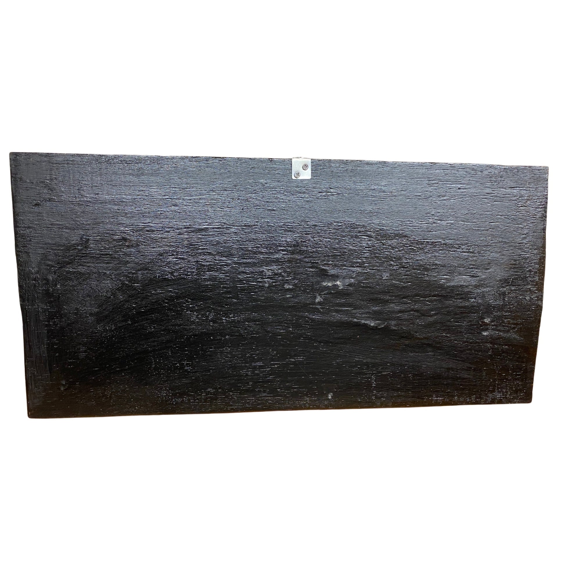 Balinese Lotus Panel architectural Relief Wood Carving Bali wall Art teal 24" - Acadia World Traders