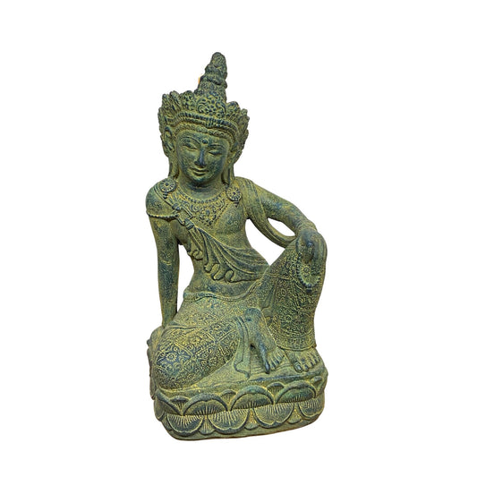 Guanyin Kwan Yin Garden Statue Water Moon Goddess Cast Stone Sculpture Buddhist Bali Art - Acadia World Traders