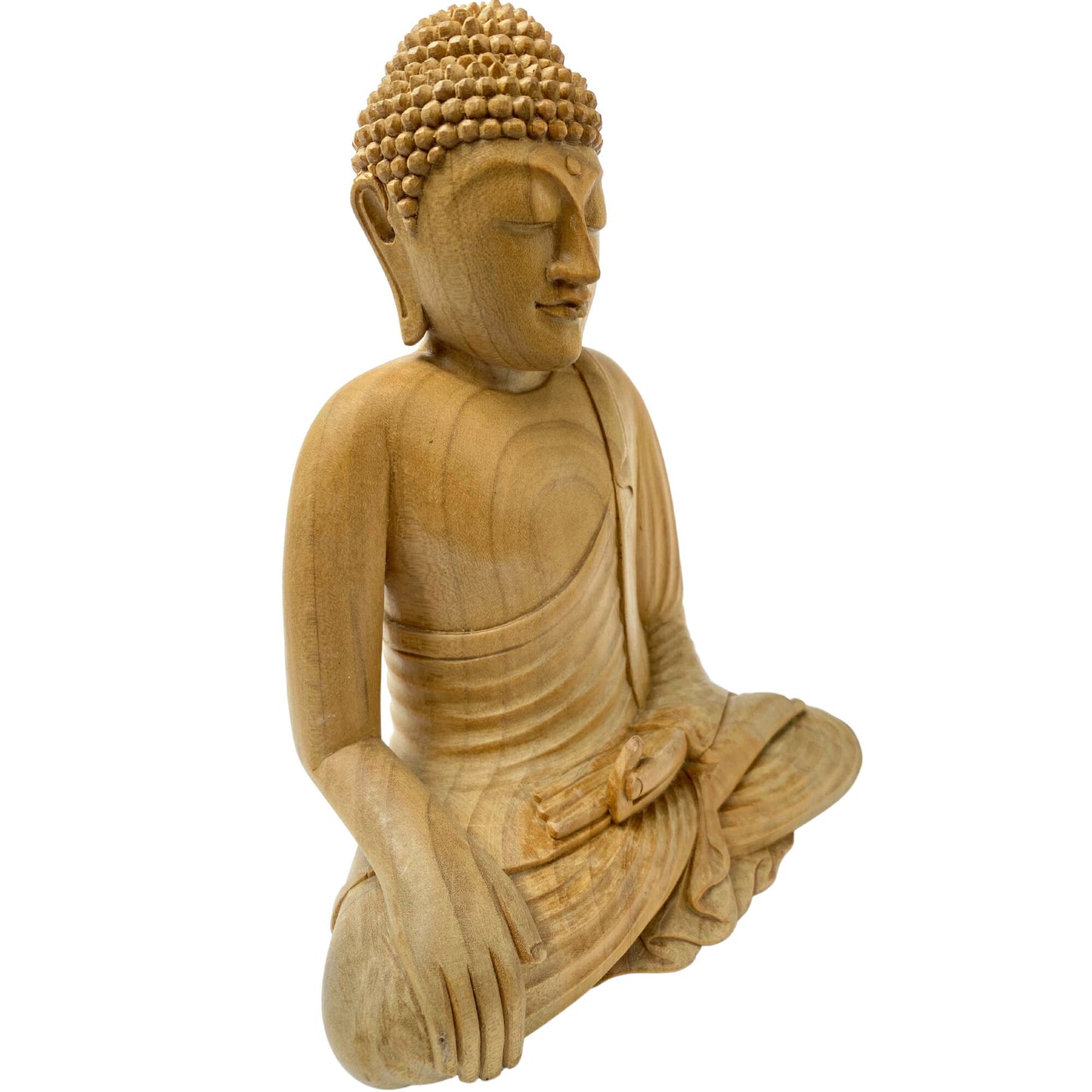 Earth Witness Buddha Sculpture Hand Carved Balinese Wood Carving hand carved Statue Bali art