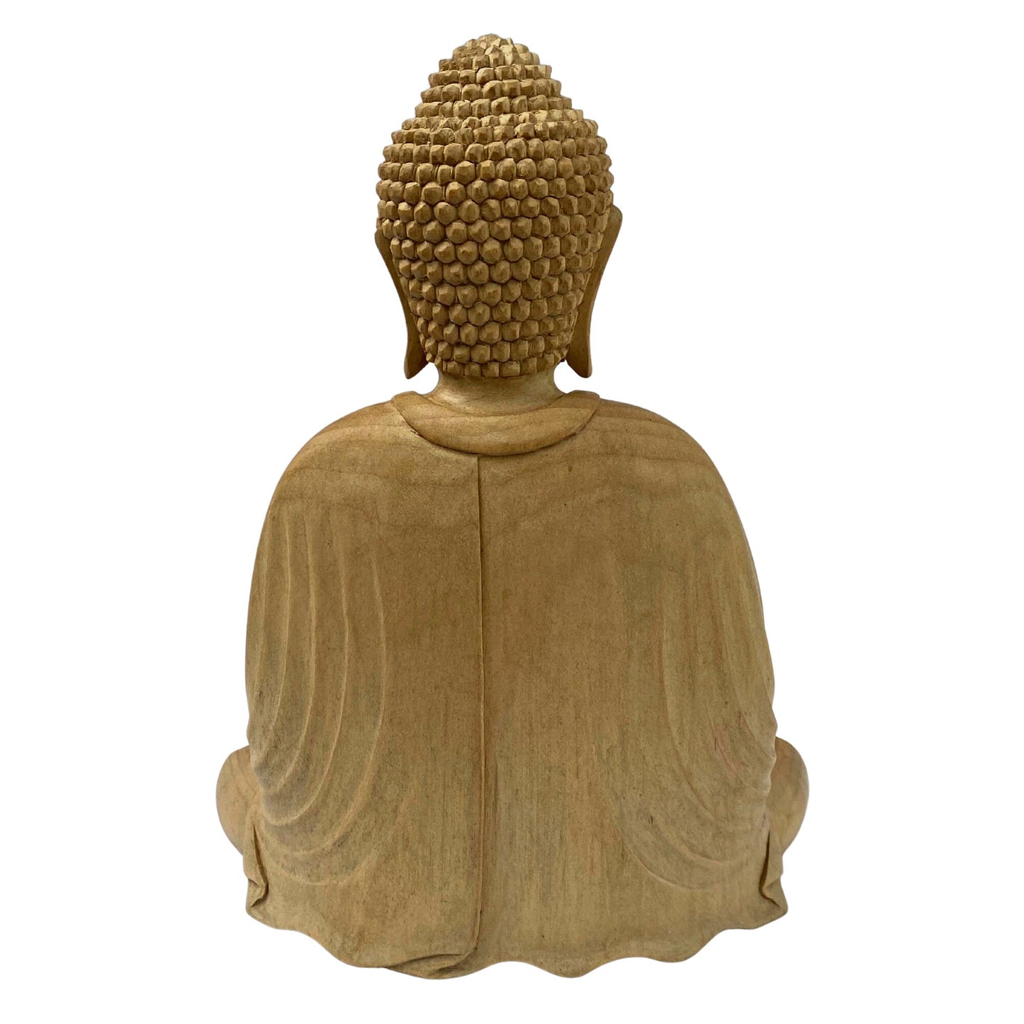 Namaste' Blessing Buddha Lotus Pose Sculpture Handmade Hand Carved wood carving Statue Balinese Buddhist Art