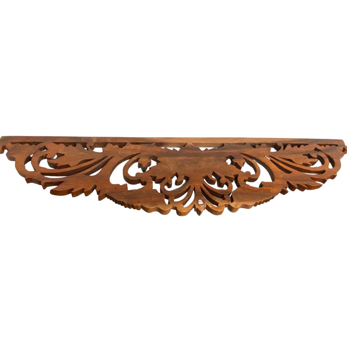 Padma Sacred Lotus Hand Carved Wood Relief Architectural Panel Wall Art Decor Sculpture Balinese Art