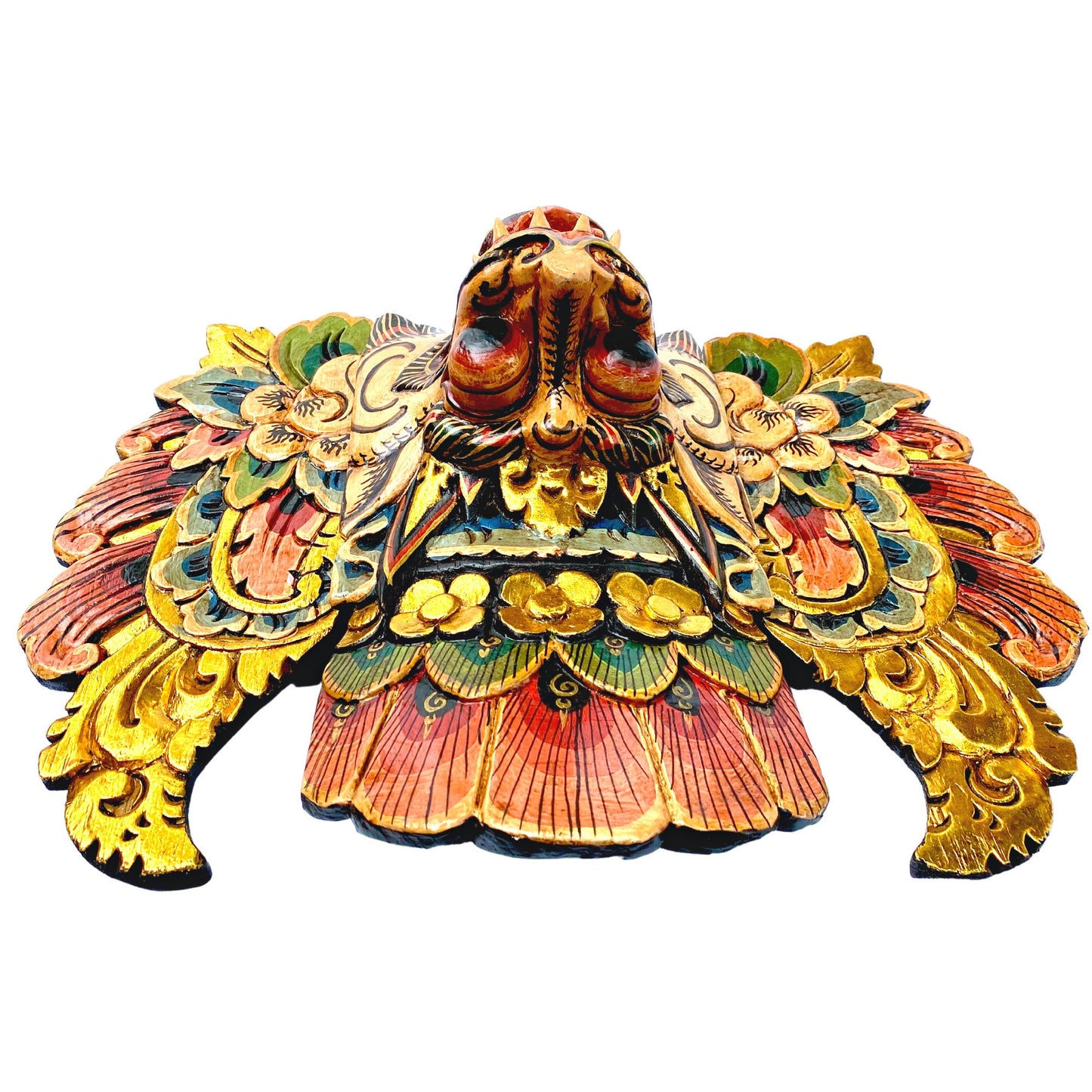 Balinese Barong Singa Lion Mask Protector Guardian Hand Polychrome Carved wood Carving Bali Folk Art Wall Decor Mask - Acadia World Traders