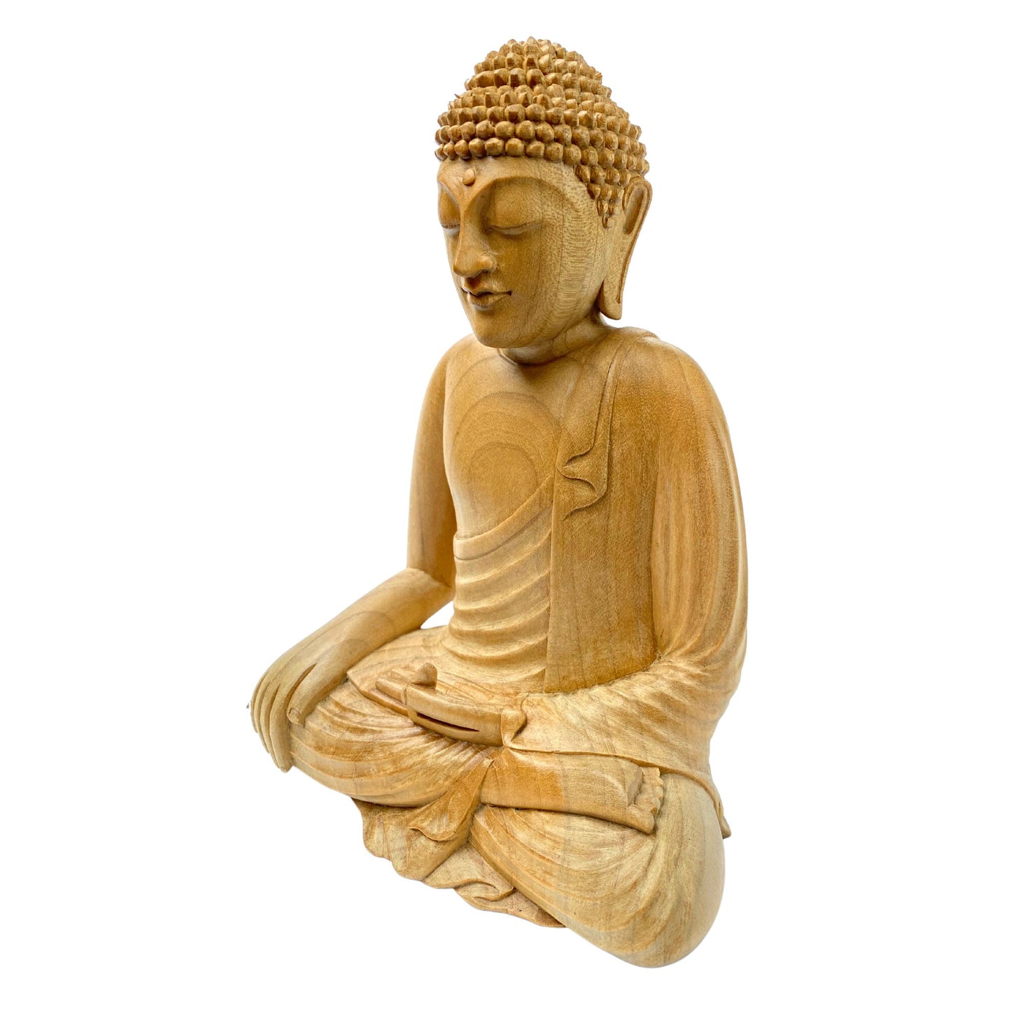 Earth Witness Buddha Sculpture Hand Carved Balinese Wood Carving hand carved Statue Bali art