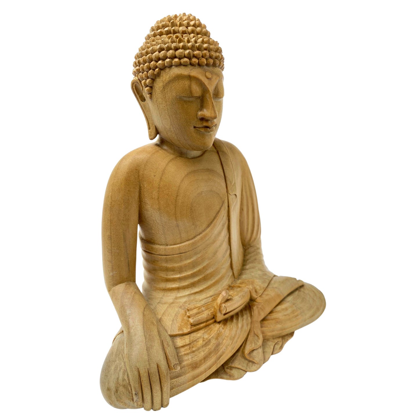 Earth Witness Buddha Sculpture Hand Carved Balinese Wood Carving hand carved Statue Bali art