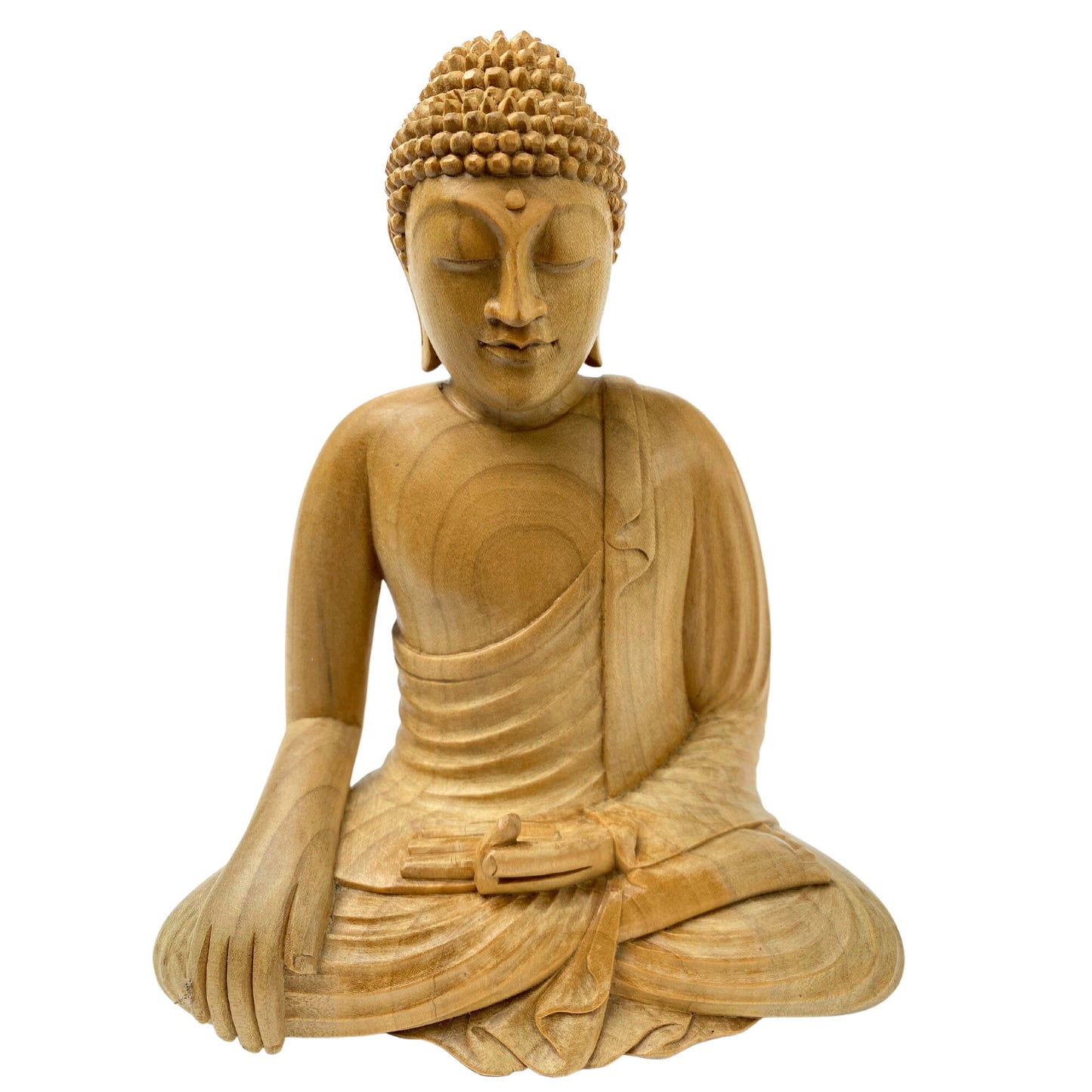 Earth Witness Buddha Sculpture Hand Carved Balinese Wood Carving hand carved Statue Bali art
