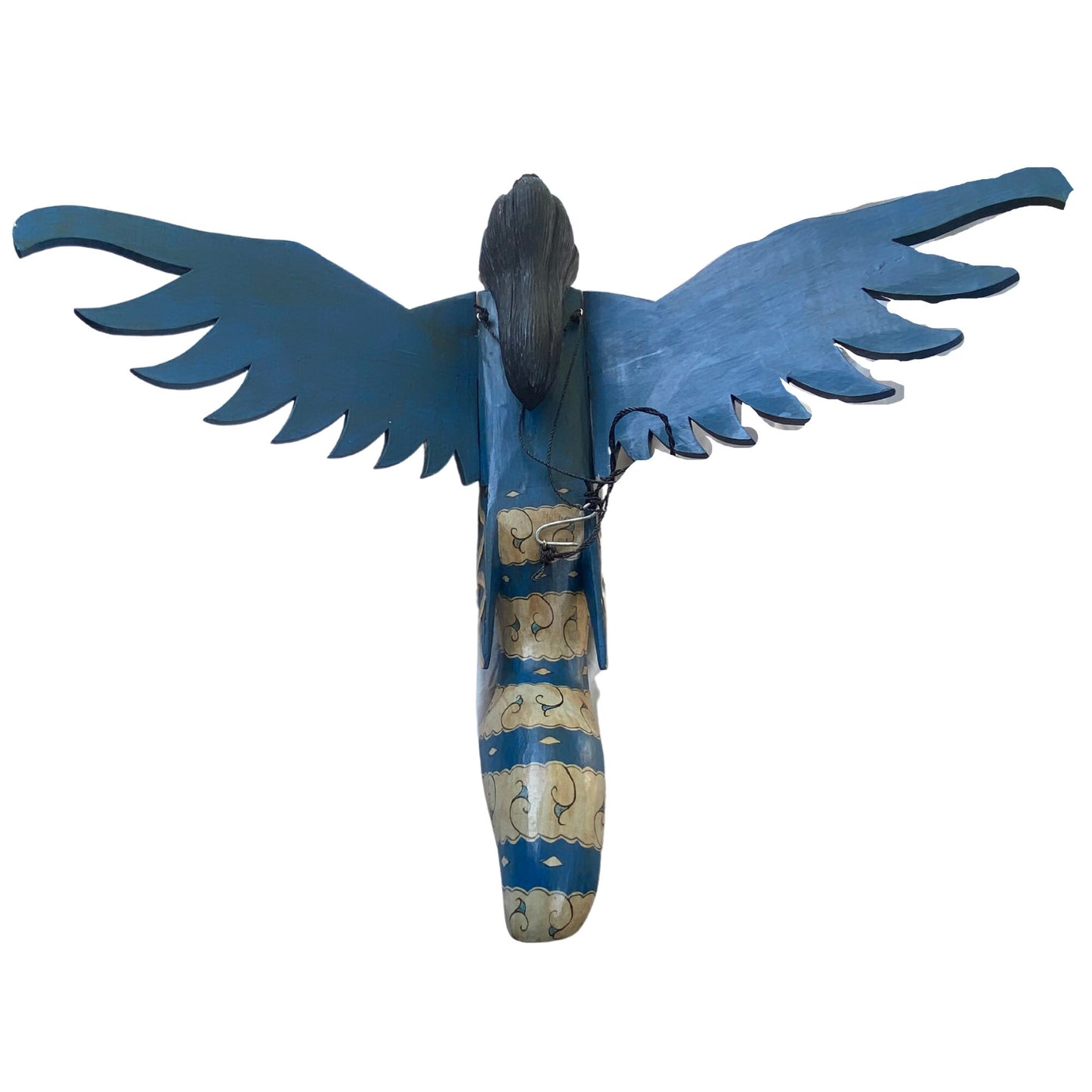 Balinese Winged Dewi Sri Goddess Mobile Demon Chaser Carved Wood Bali Art 34"
