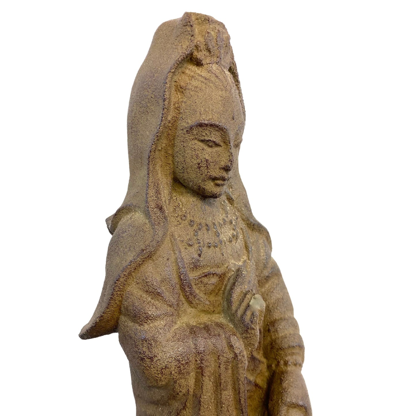 Guanyin Garden Statue Quanyin Kwanyin Goddess Of Mercy Cast Lava Stone sculpture Decor yard Art Sculpture Bodhisattva Of Compassion - Acadia World Traders