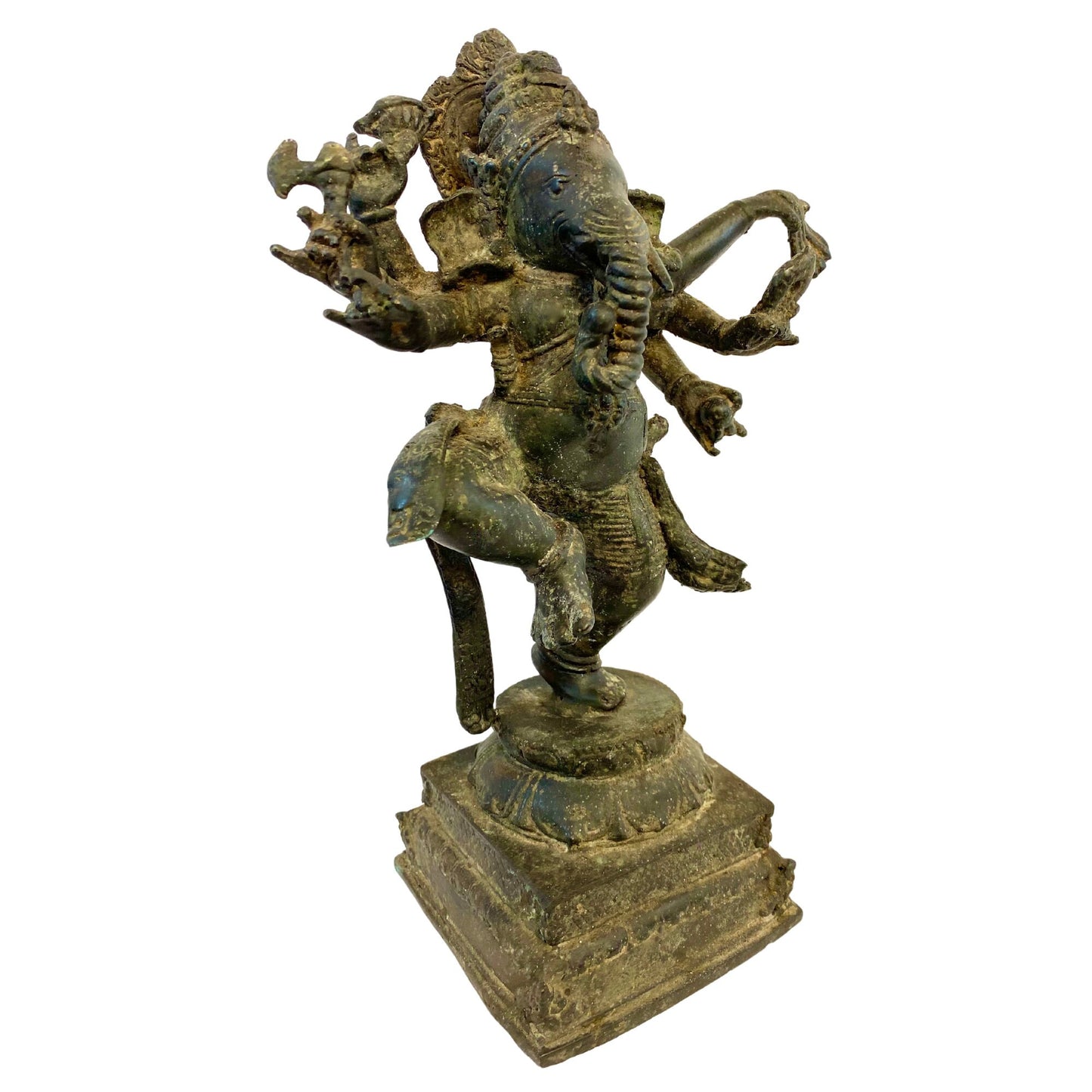 Dancing Ganesha Murti Bronze Statue Remover of Obstacles lost wax cast Sculpture Bali Indonesian Hindu Art