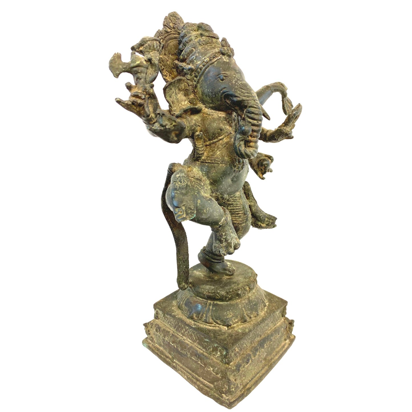 Dancing Ganesha Murti Bronze Statue Remover of Obstacles lost wax cast Sculpture Bali Indonesian Hindu Art