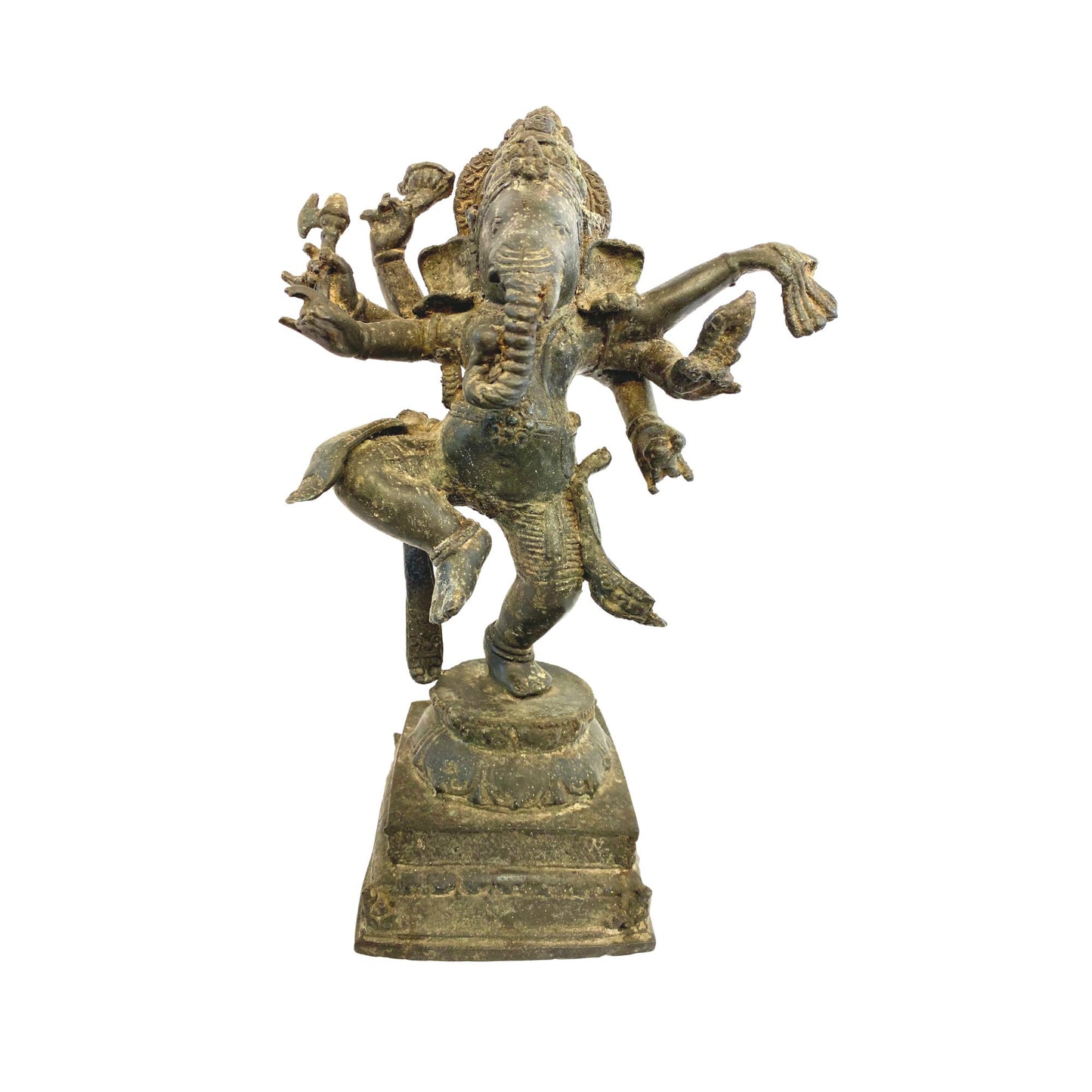 Dancing Ganesha Murti Bronze Statue Remover of Obstacles lost wax cast Sculpture Bali Indonesian Hindu Art
