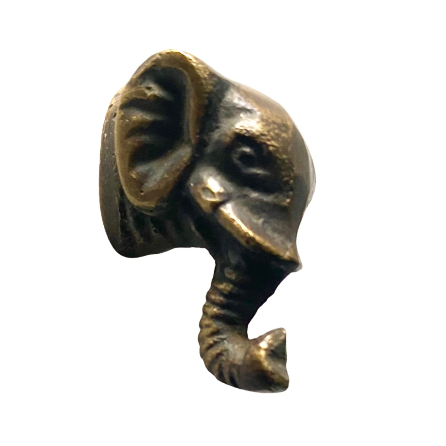Solid Brass Elephant Knob: Cabinet Pull