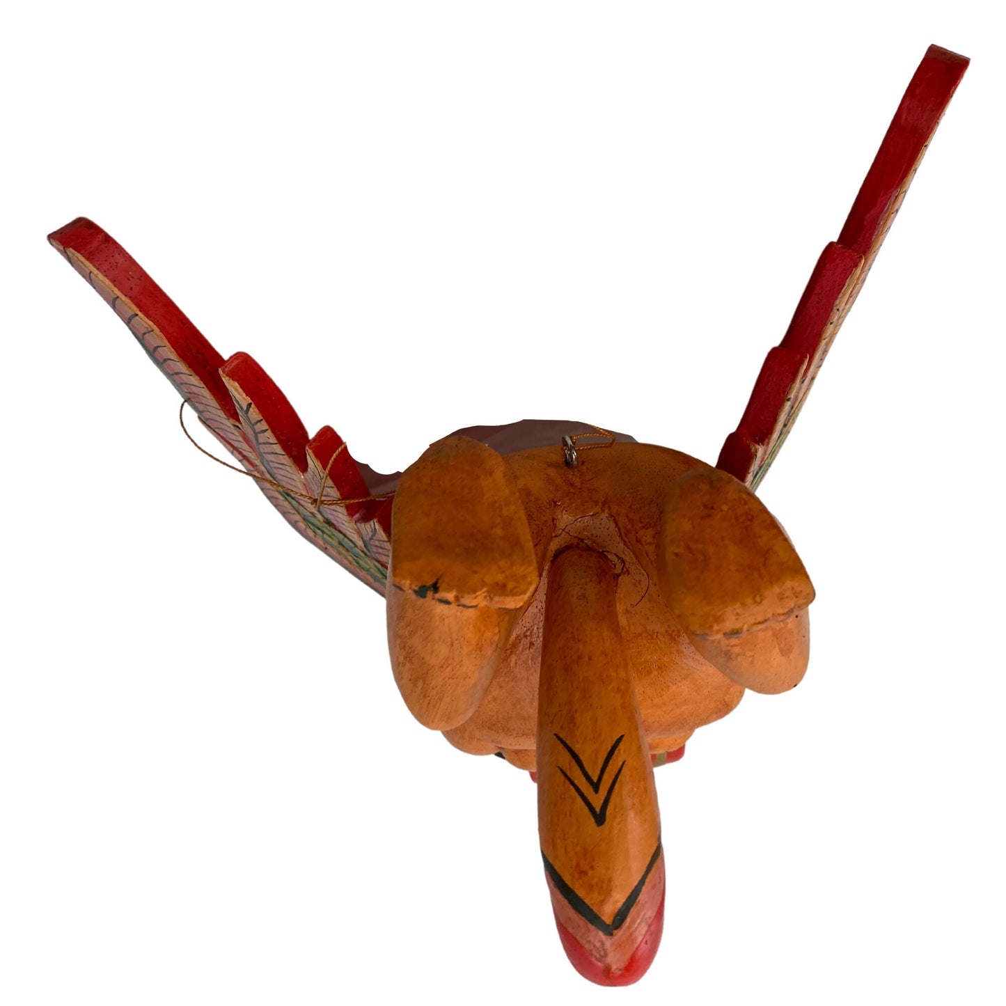 Winged Balinese Baby mobile Lingam Flying Dick Statue Cradle guardian Spiritchaser Carved wood Bali art