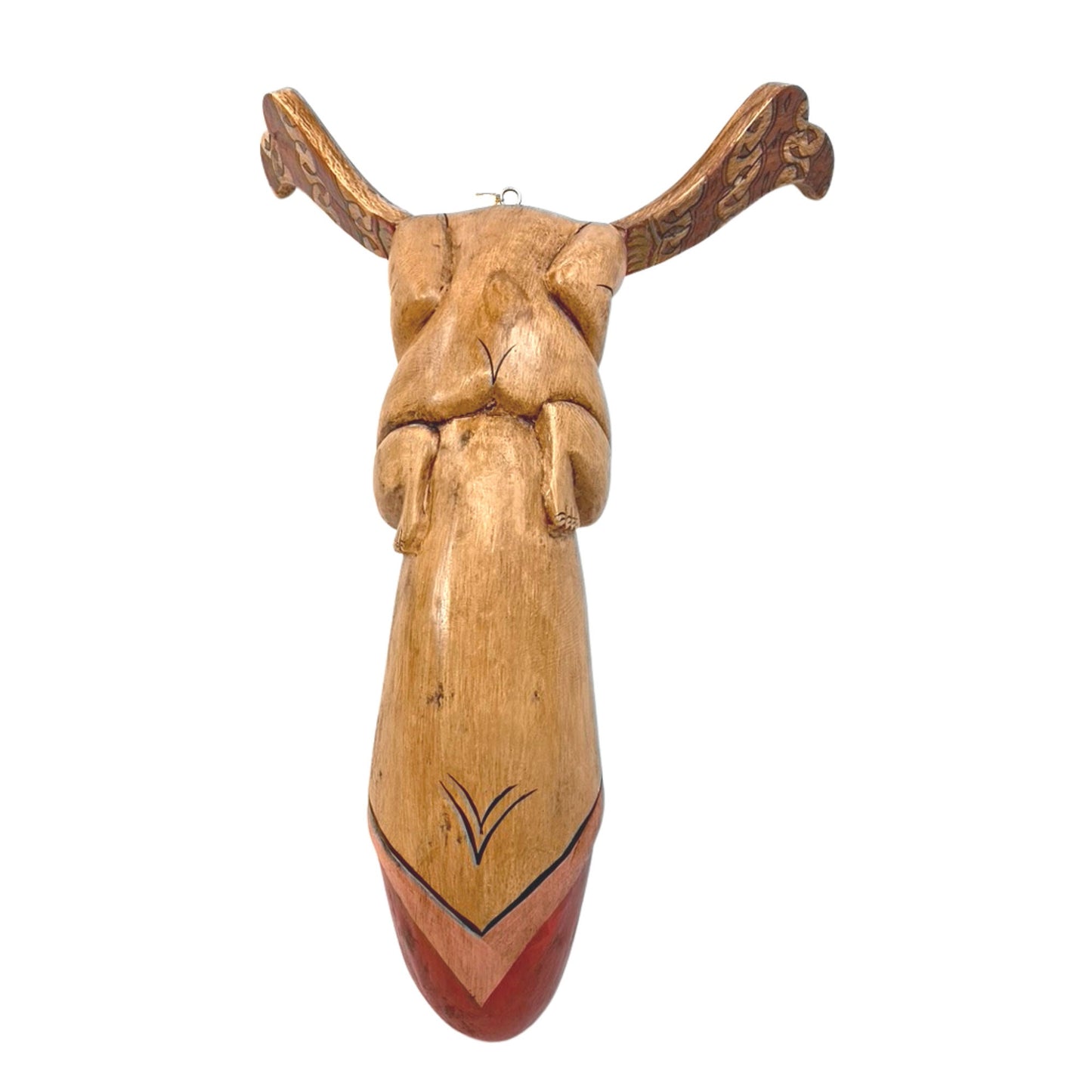 Balinese Winged Shiva Lingam Spirit Chaser Mobile: Hand-Carved Wood Folk Art