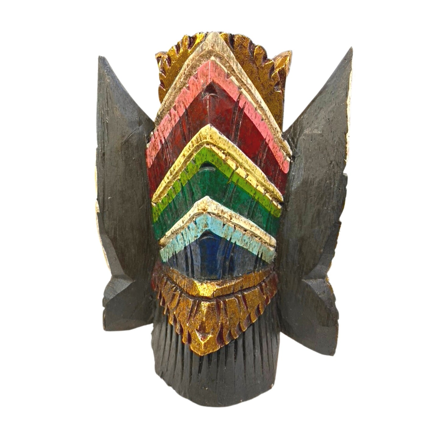 Dewi Sita Goddess Mask Ramayana Wall art carved wood Balinese Folk Art - Acadia World Traders