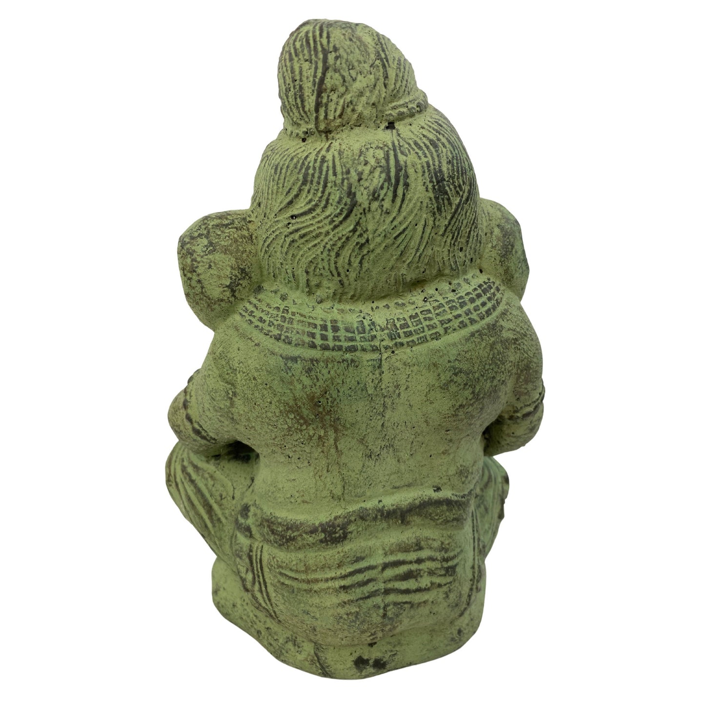 Ganapati Baby Ganesha Small Garden Statue Elephant God Handmade Cast lava stone Sculpture Bali Art Eclectic Garden Decor