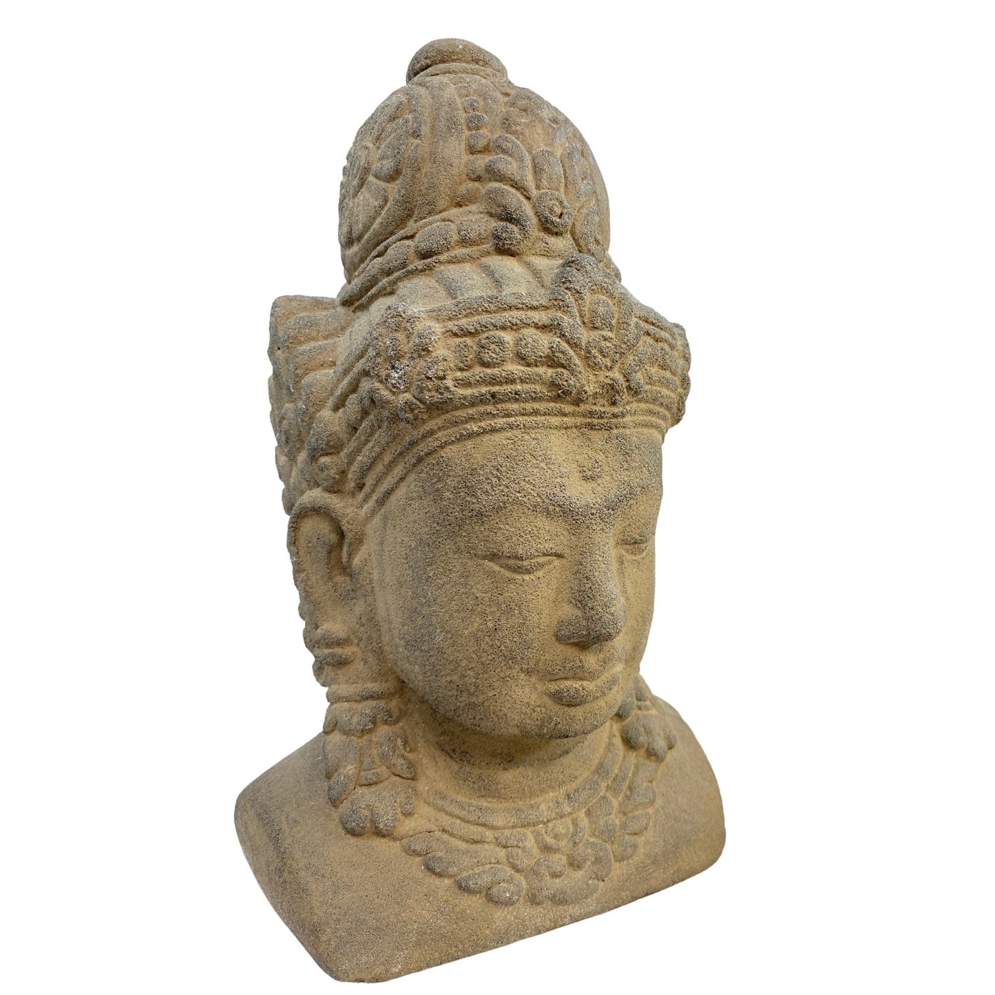 Dewi Sri Goddess Stone Garden Statue Fertility Rice Goddess Bust handmade Cast concrete Garden statuary Sculpture Balinese Art