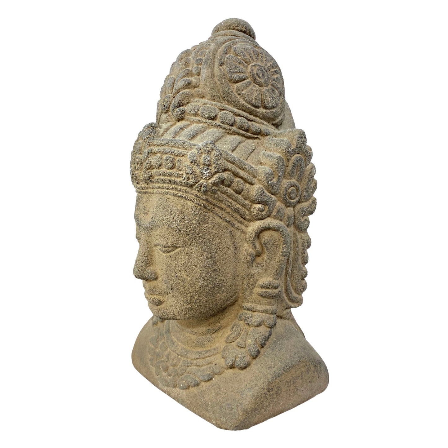 Dewi Sri Goddess Stone Garden Statue Fertility Rice Goddess Bust handmade Cast concrete Garden statuary Sculpture Balinese Art
