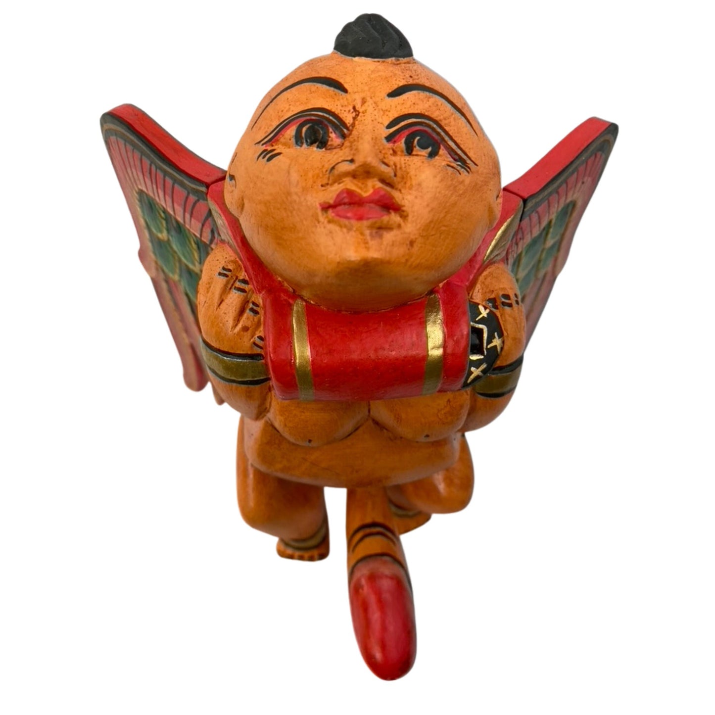 Winged Balinese Baby mobile Lingam Flying Dick Statue Cradle guardian Spiritchaser Carved wood Bali art