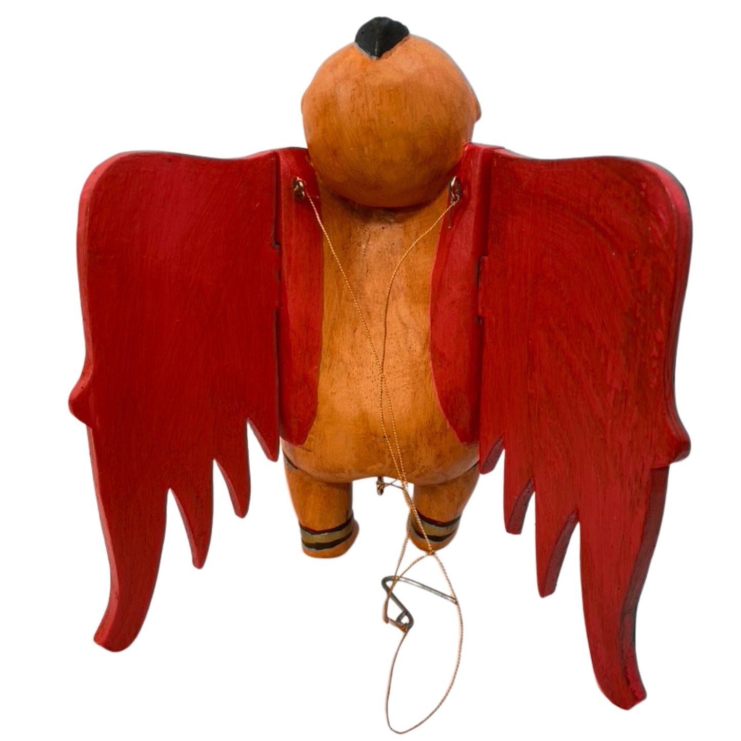 Winged Balinese Baby mobile Lingam Flying Dick Statue Cradle guardian Spiritchaser Carved wood Bali art