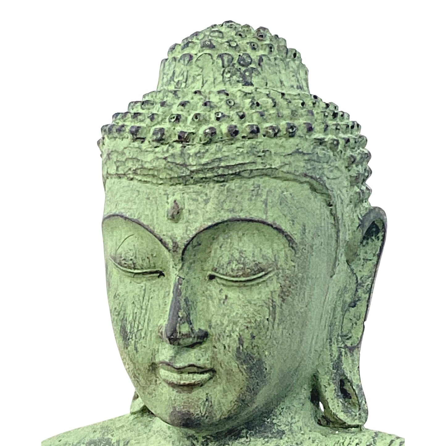 Meditating Buddha Garden Statue Calling the Earth to Witness cast RESIN stone Bali Yard Art Sculpture handmade Balinese Home Garden Decor - Acadia World Traders