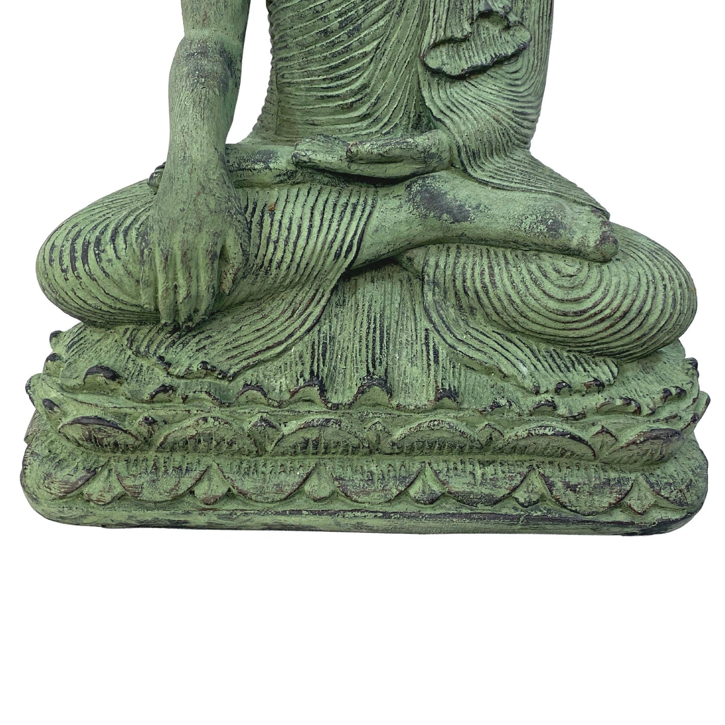 Earth Witness Buddha Garden Statue: Balinese Resin Yard Art
