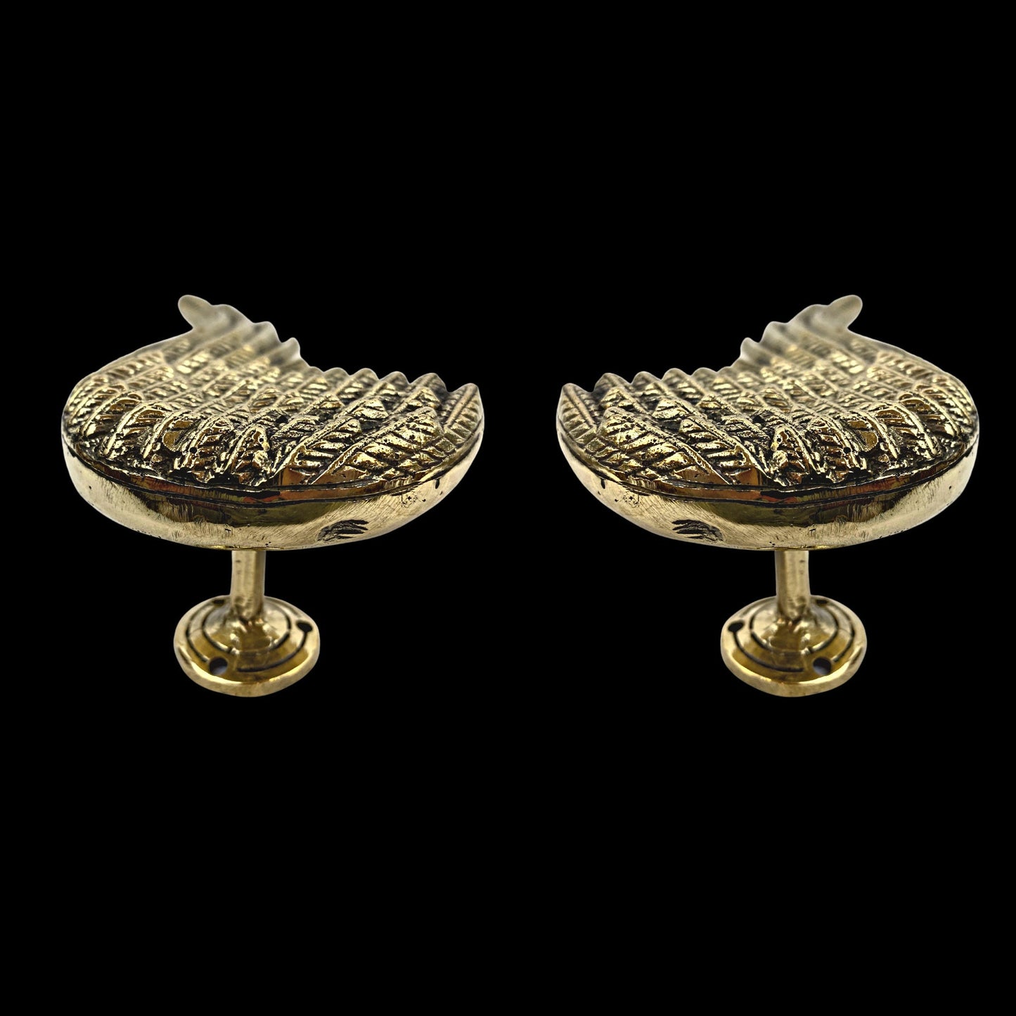 Bronze Angel Wing Cabinet Handles: Door Pulls, Boho Decor, Balinese Art Set of 2