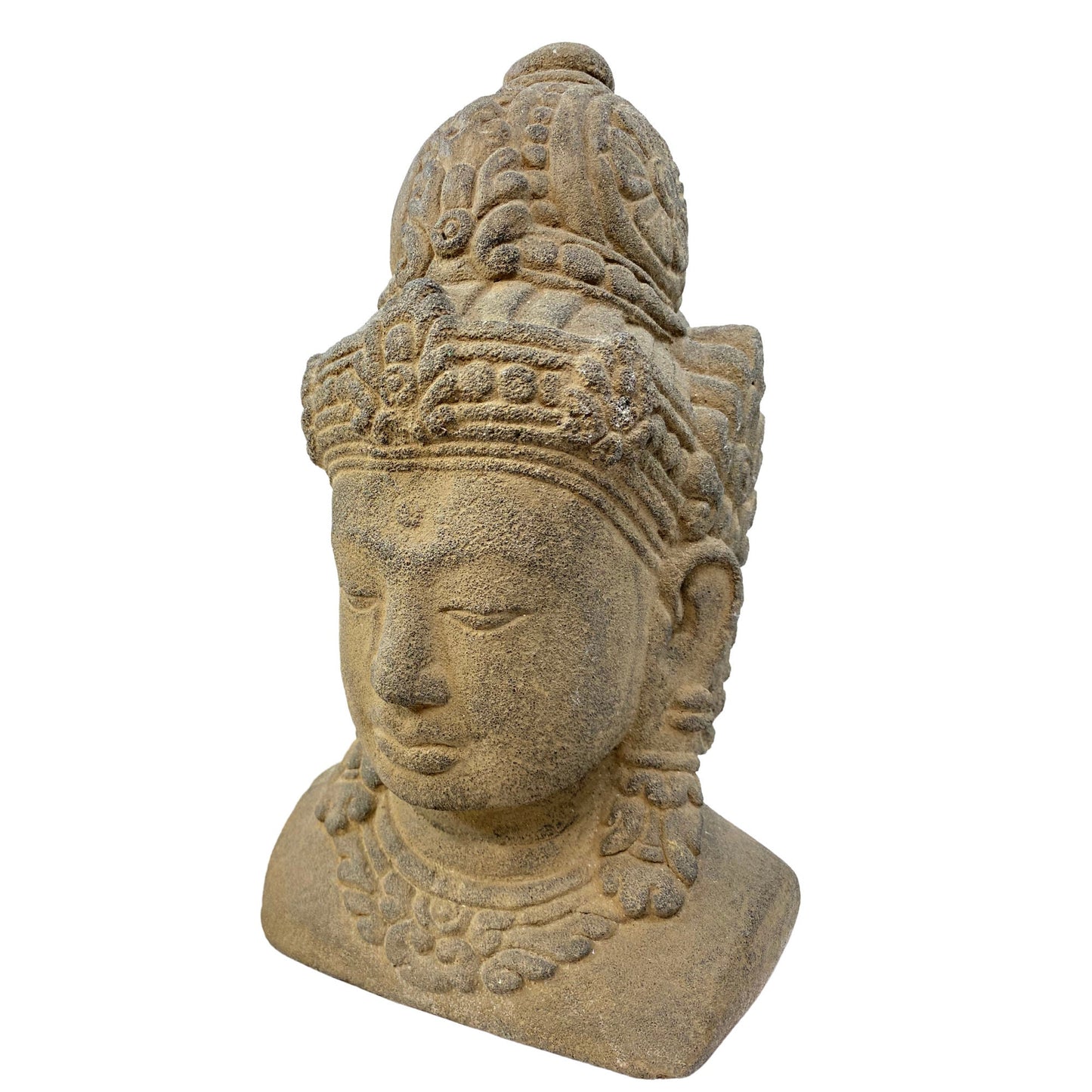 Dewi Sri Goddess Stone Garden Statue Fertility Rice Goddess Bust handmade Cast concrete Garden statuary Sculpture Balinese Art