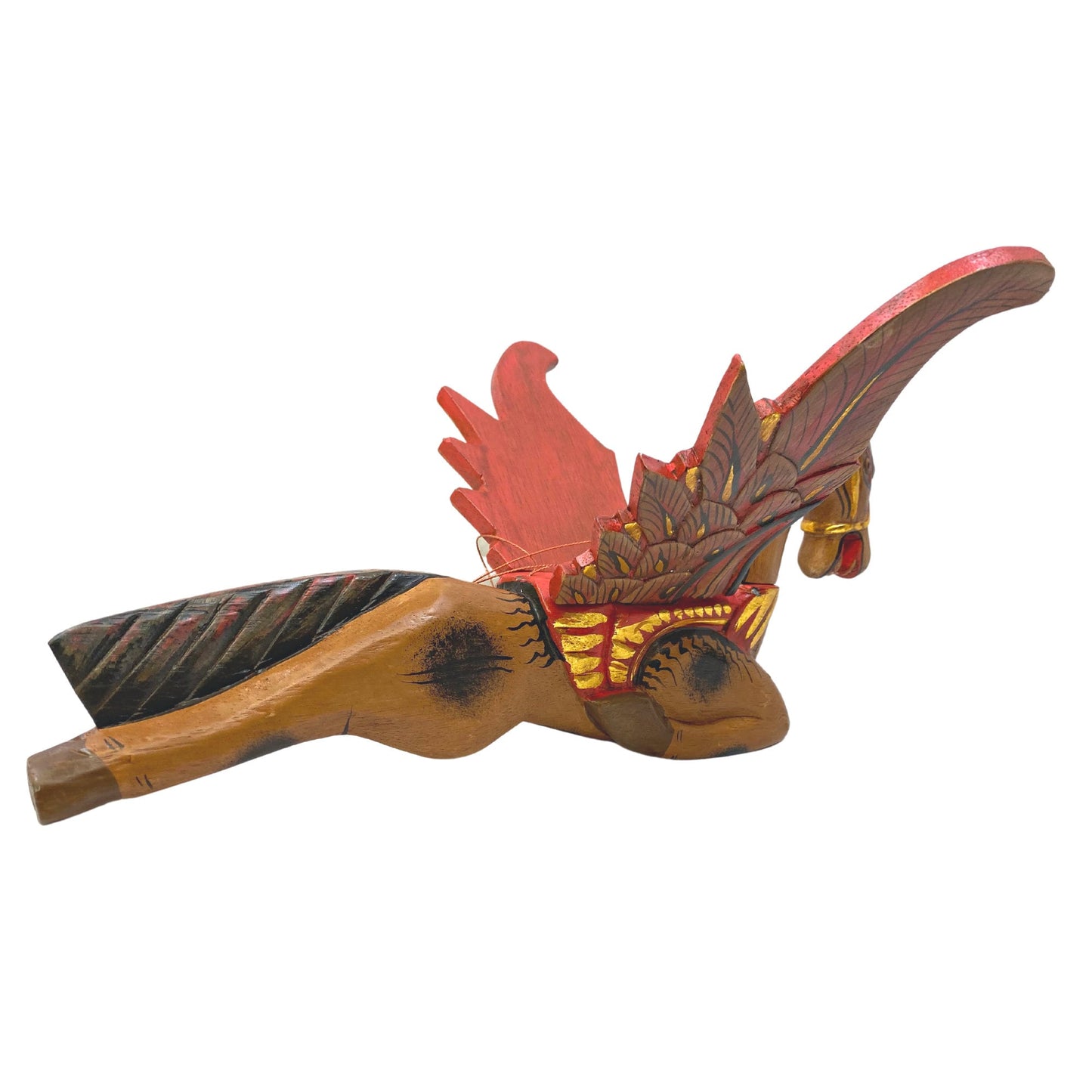 Winged Pegasus Flying Horse Mobile Crib Guardian Spiritchaser Hand Carved wood Bali Folk Art Boho Eclectic Decor