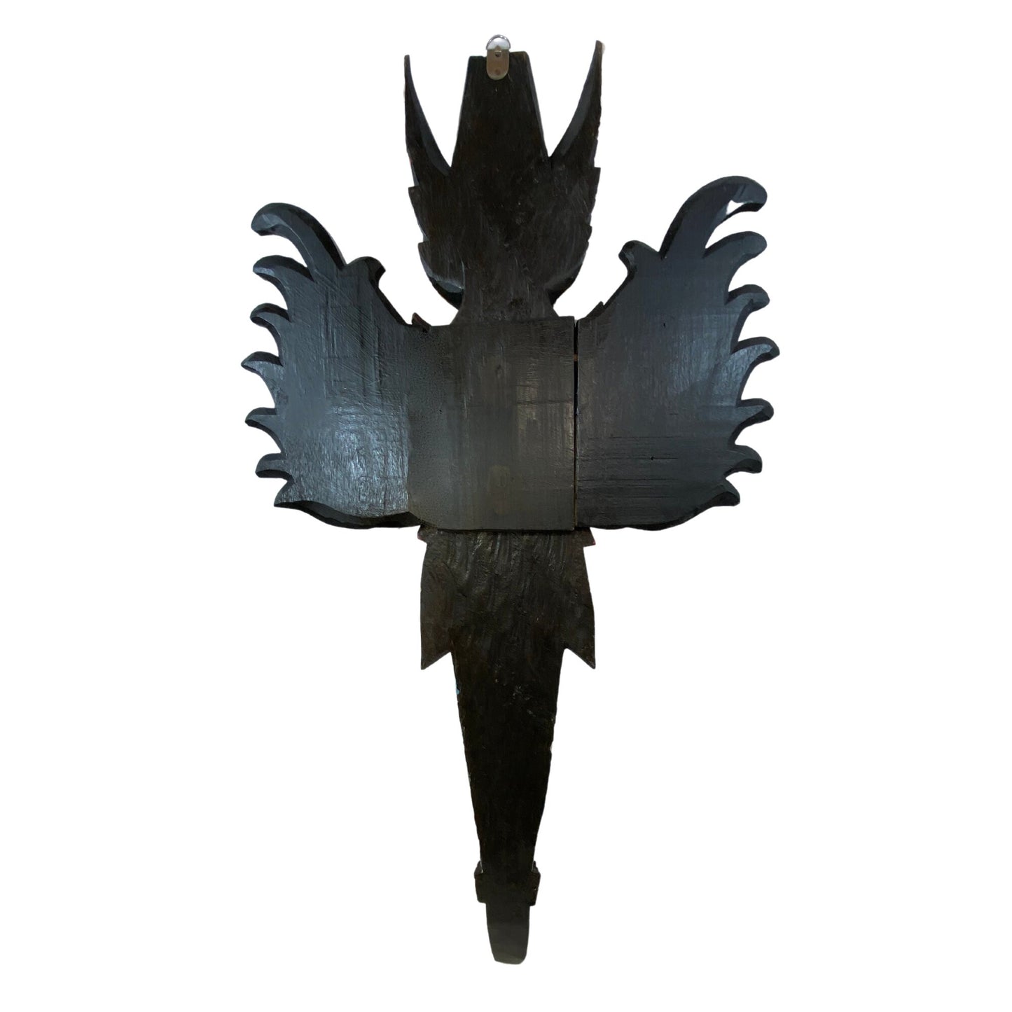 Winged Mermaid Wall Decor, Rama Sita God & Goddess Carved Wood Balinese Folk Art, Set 2
