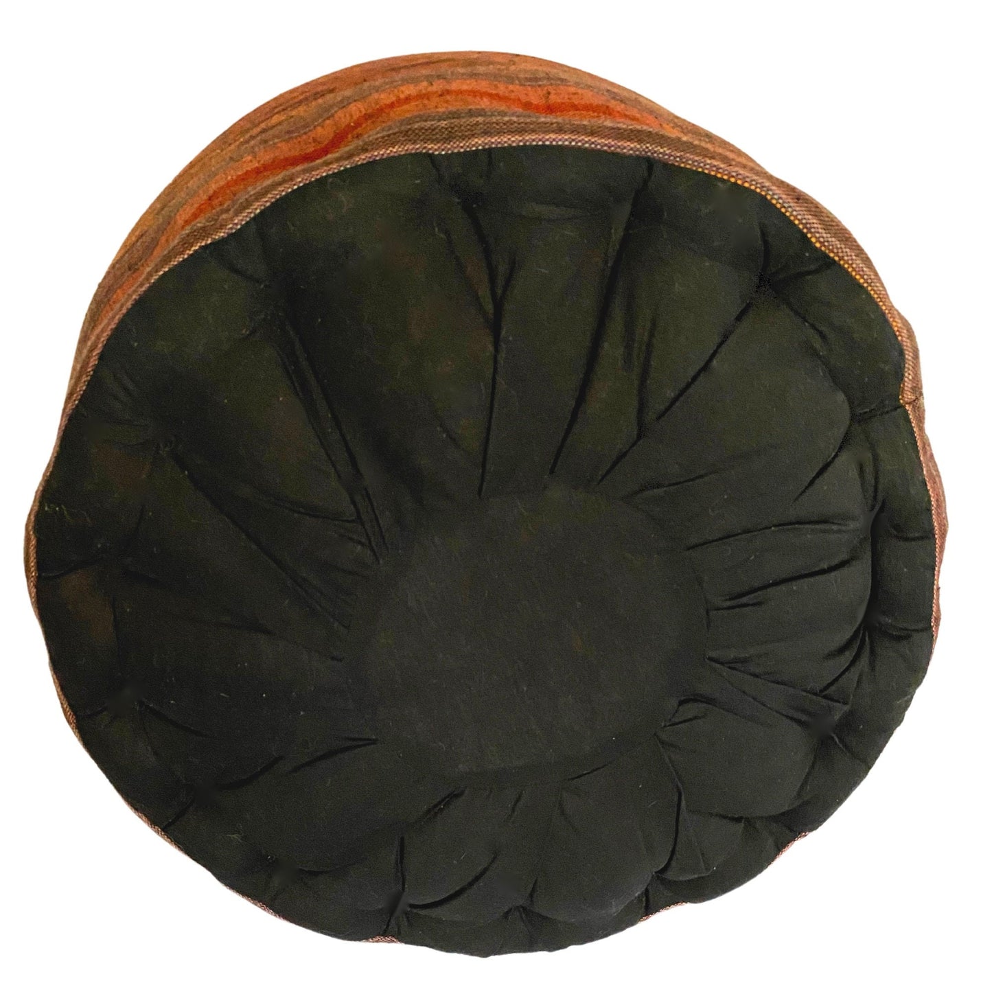 Ikat Floor Pillow Pouf Ottoman Cushion Hand woven Red Balinese Textile Handcrafted Organic Kapok Bali Batik Boho decor
