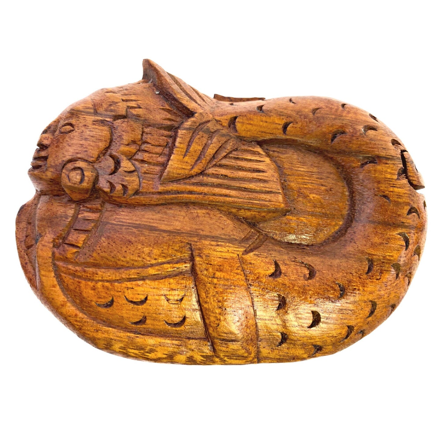 Mermaid Sea Maid Siren Secret Puzzle Box stash box Trinket Jewelry gift box Hand Carved Wood