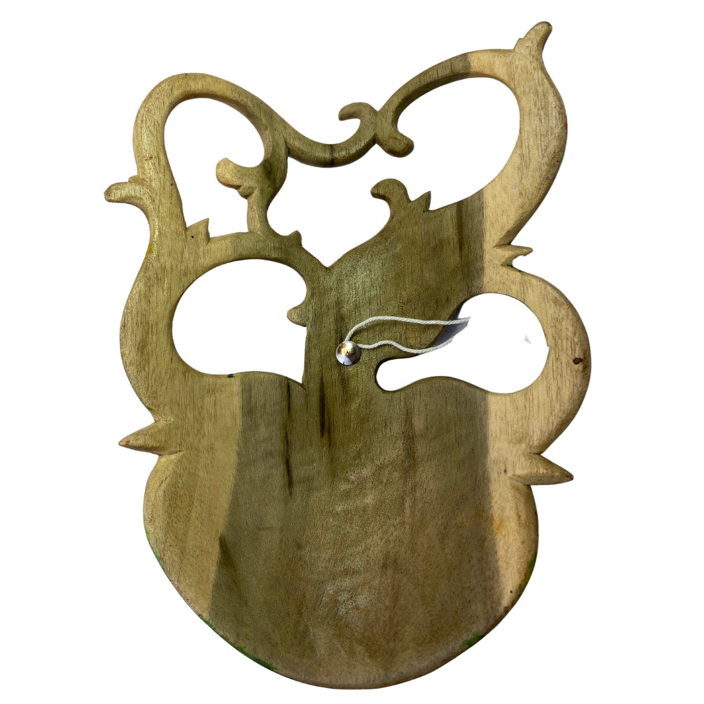 Hand Carved Painted Balinese Goddess Mask: Bali Abstract Art Wall Sculpture