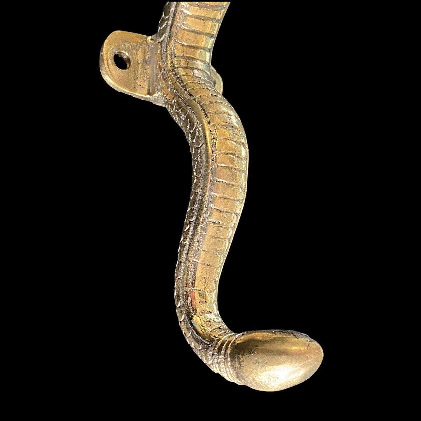 Bronze Cobra Snake Door Handle: Balinese Lost Wax Cast Metal Door Pull, Home Decor