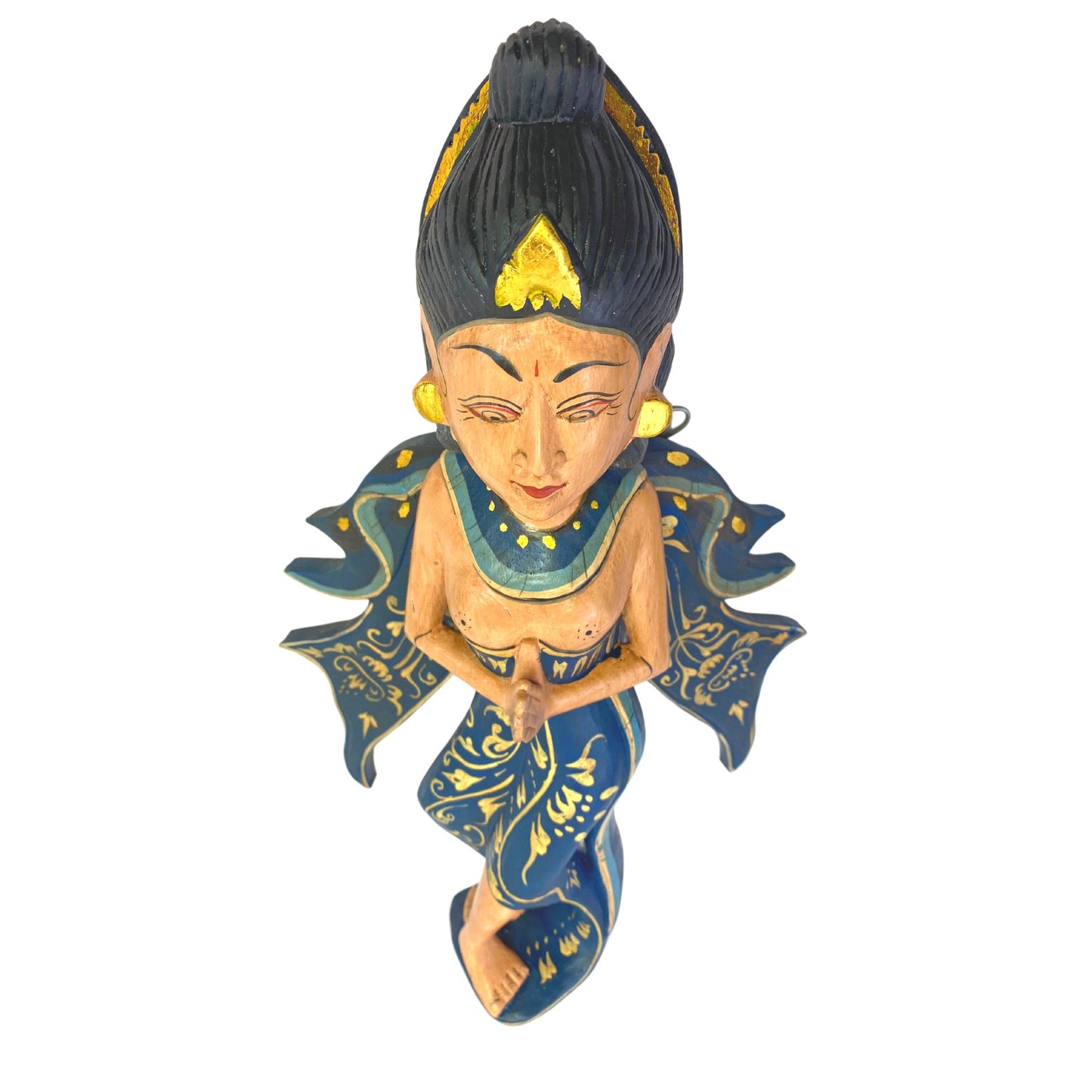 Dewi Sri Goddess Hanging Mobile Bali Wall Art Spiritchaser Crib Guardian Balinese Folk Art Hand Carved Wood Carving