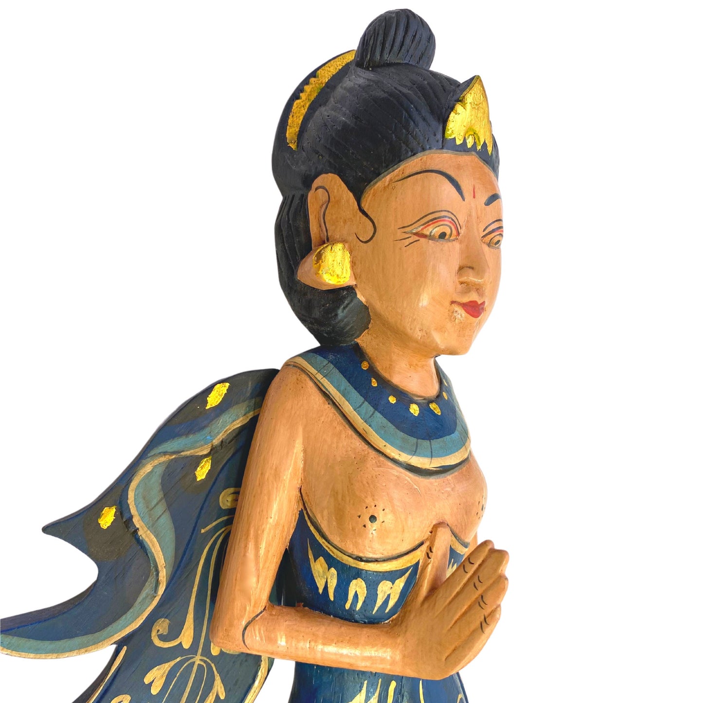 Dewi Sri Goddess Hanging Mobile Bali Wall Art Spiritchaser Crib Guardian Balinese Folk Art Hand Carved Wood Carving