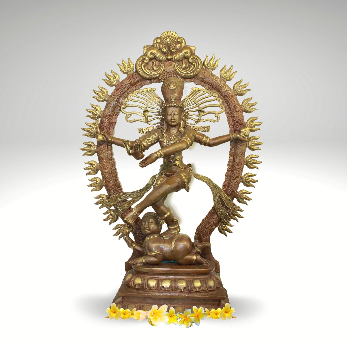 Shiva Nataraja Sculpture Lord of Dance Statue Dancing Shiva Murti Balinese Hindu art Lost Handmade wax cast solid Bronze 3 ft tall - Acadia World Traders