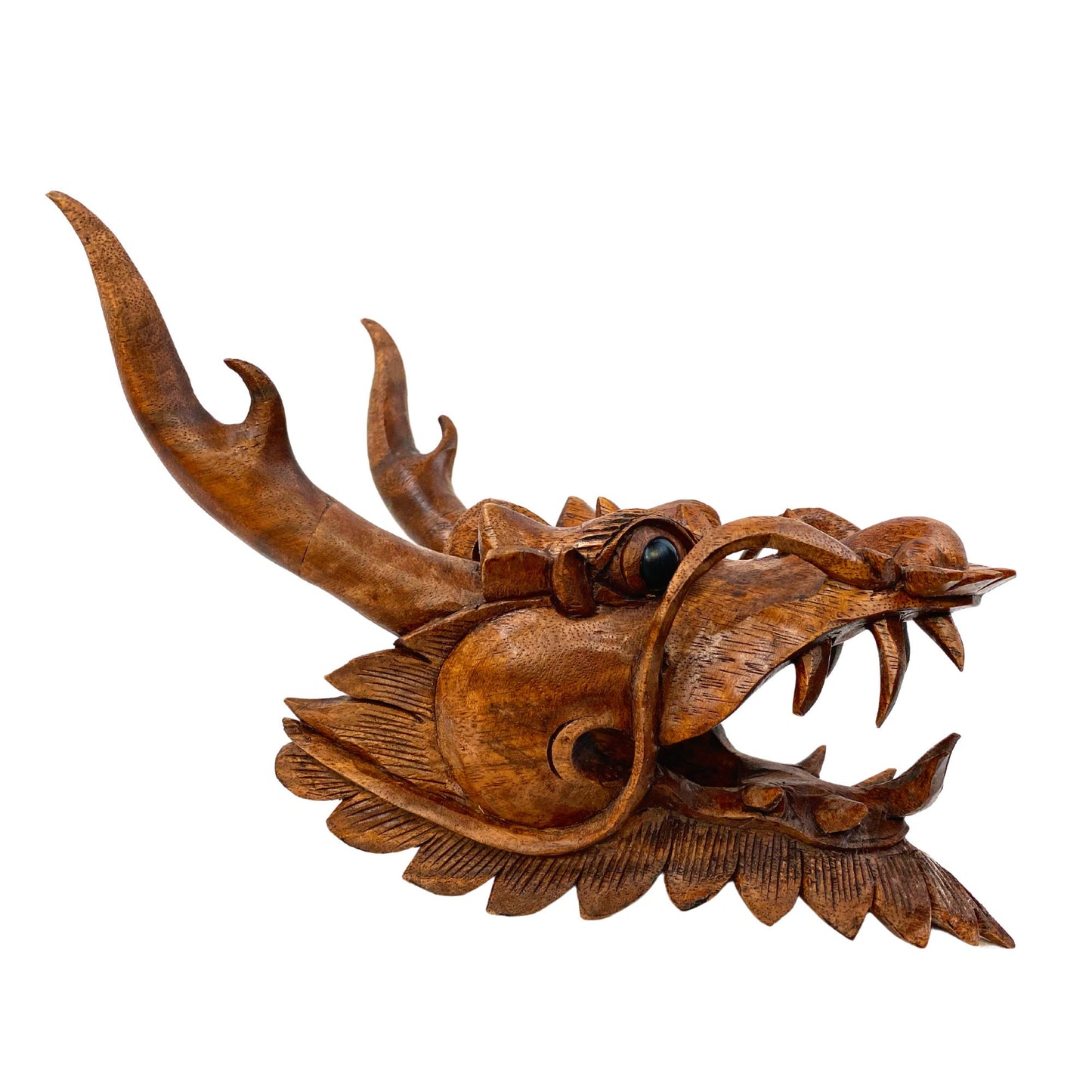 Horned Dragon Cosmic Naga Mask Hand Mask Wall art hand carved Suar wood Bali Art Asian style Decor