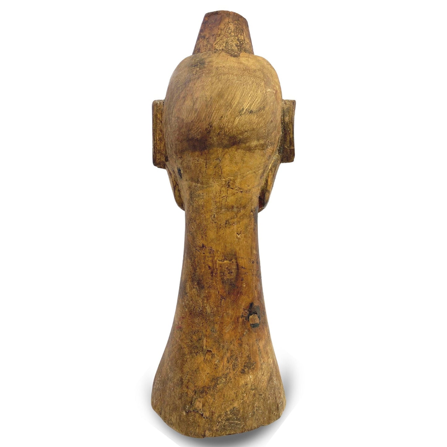Indonesian Ancestor Figure Tribal Human Head Effigie Wood Carving, Tau Tau Toraja Sulawesi Indonesia ,