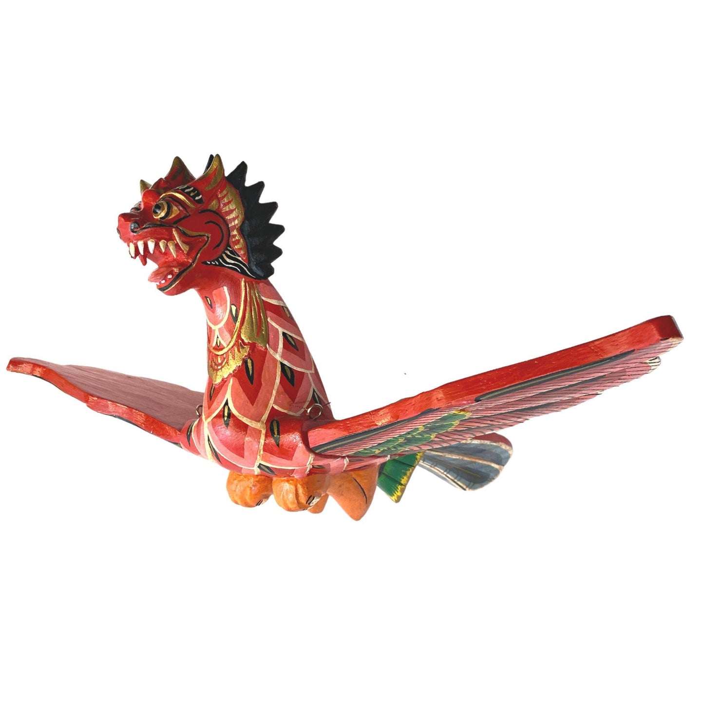 Balinese Flying Singa Mobile Lion Spiritchaser Garuda Demon Chaser Guardian Hand Carved Wood Carving Bali Folk Art