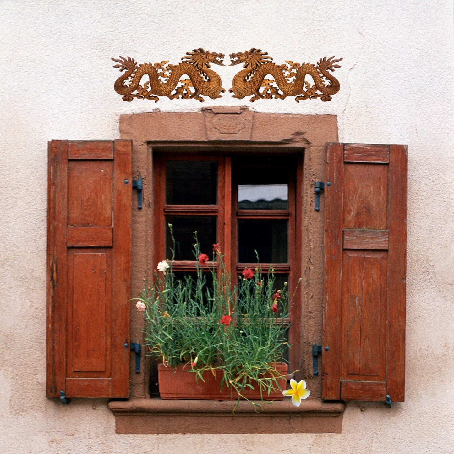 Balinese Dragon Panel Hand Carved wooden Winged Naga Relief Wall Panel Wood Carving Bali wall art Handmade gift for dad Asian Decor 16"