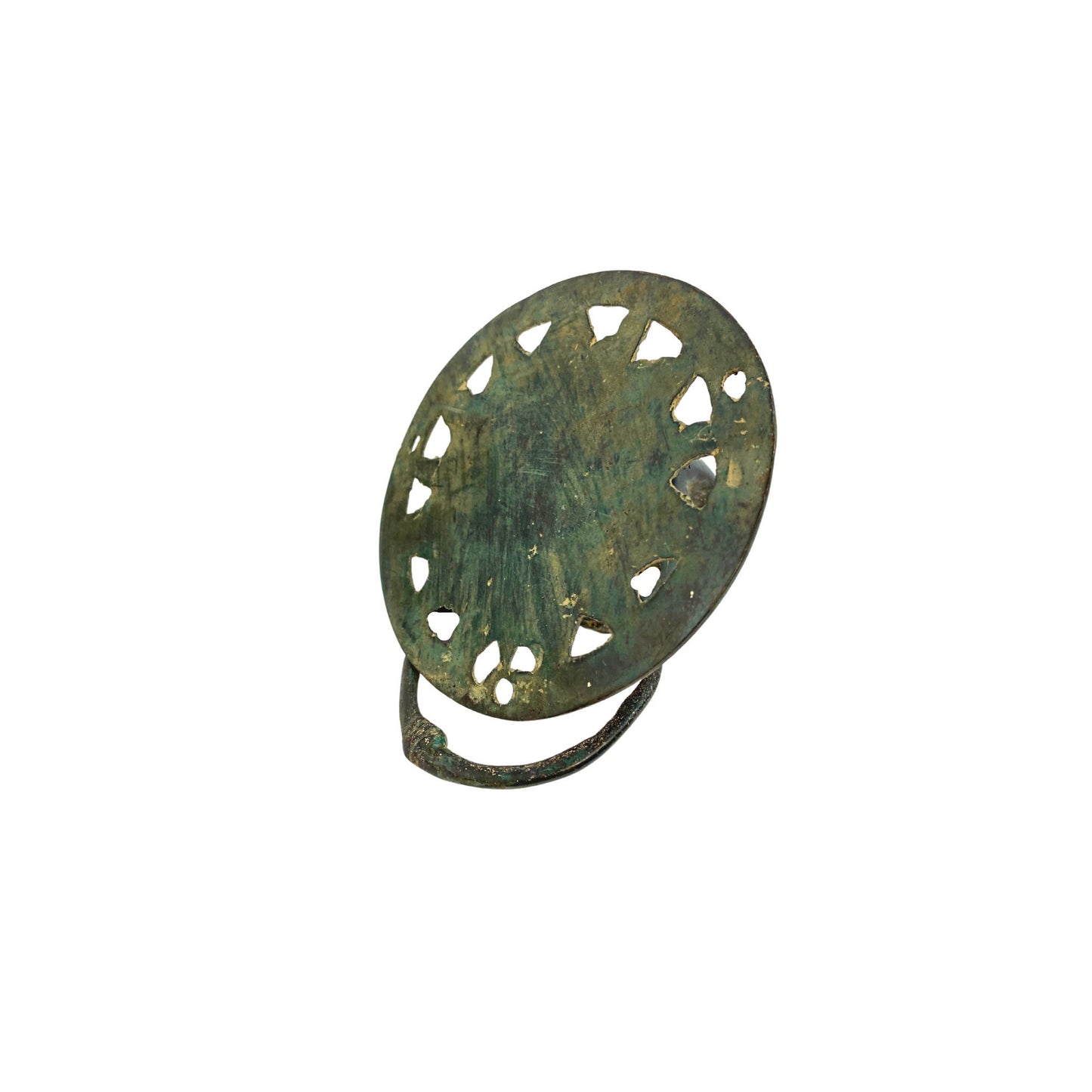 Cat Feline Door Knocker handle knob Cabinet Pull lost wax Cast Verdigris Green Bronze Metal Bali Art - Acadia World Traders