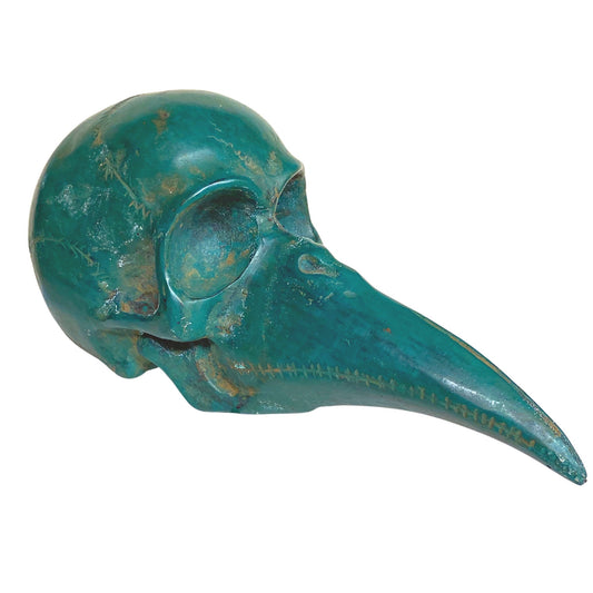 Gothic Crow Bird skull Sculpture Black Plague Mask Handmade Bronze Statue Oddities