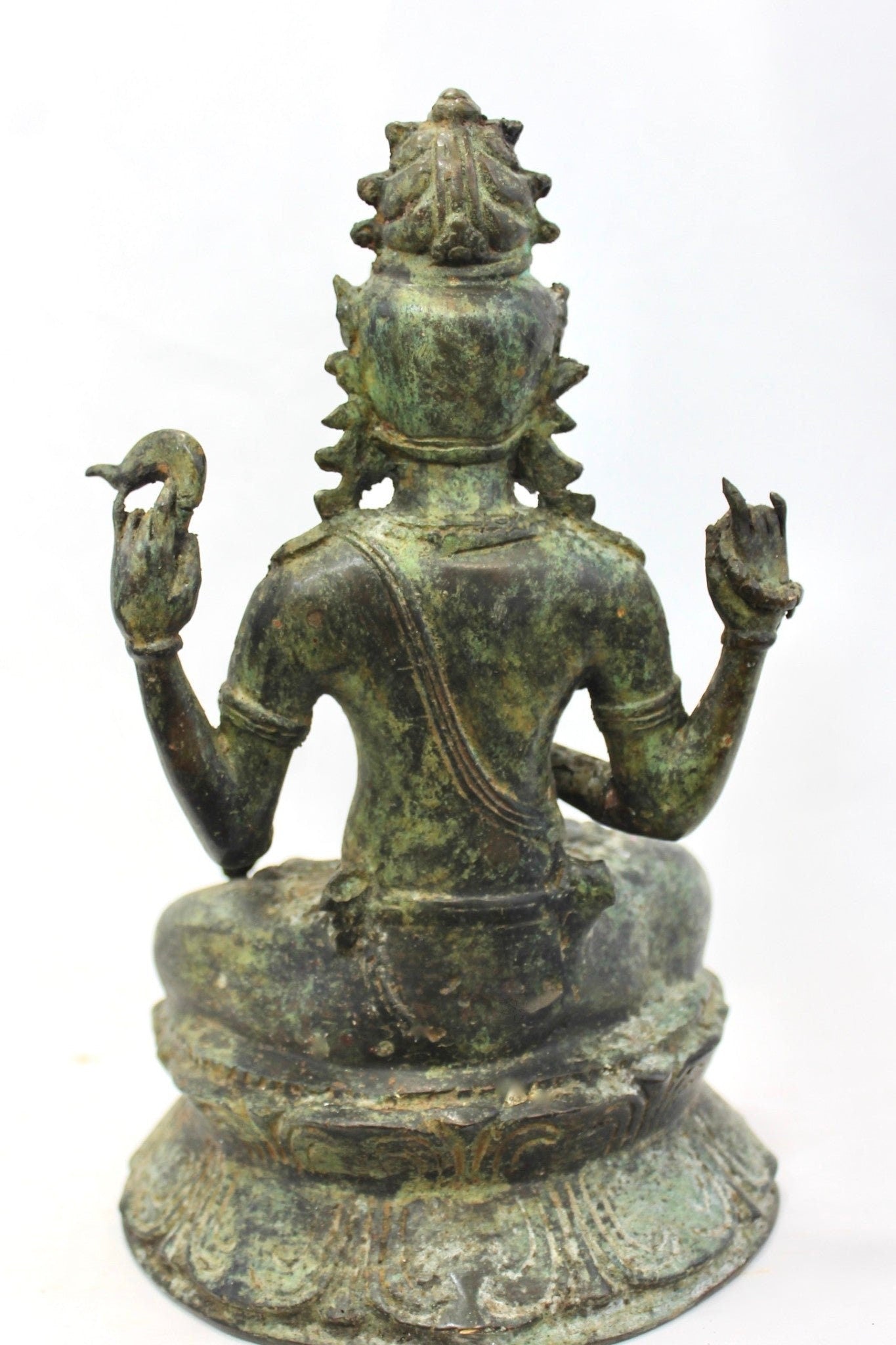 Vintage Shiva Sculpture Seated Lotus Base Bali Hindu art Lost Wax Cast Statue